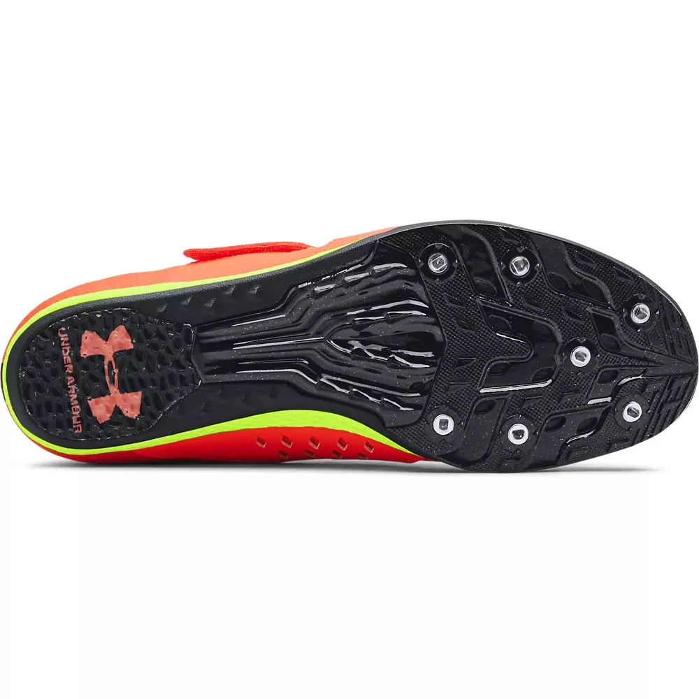 Under Armour UA HOVR™ Skyline Long Jump "Phoenix Fire/High Vis Yellow" Unisex Track Spike - RED/YELLOW