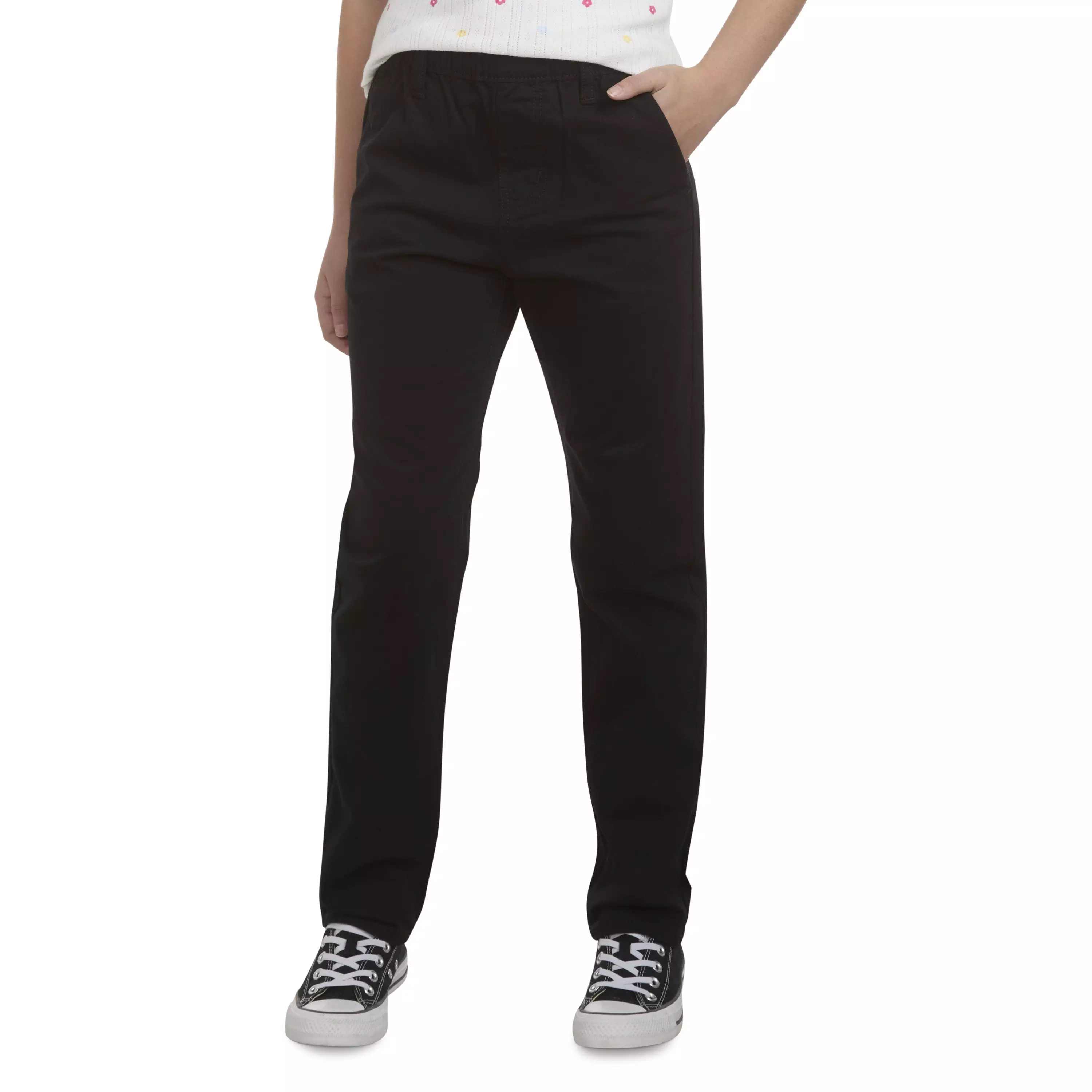 Levi's Big Girls' Pull on Uniform Pants - Black - BLACK