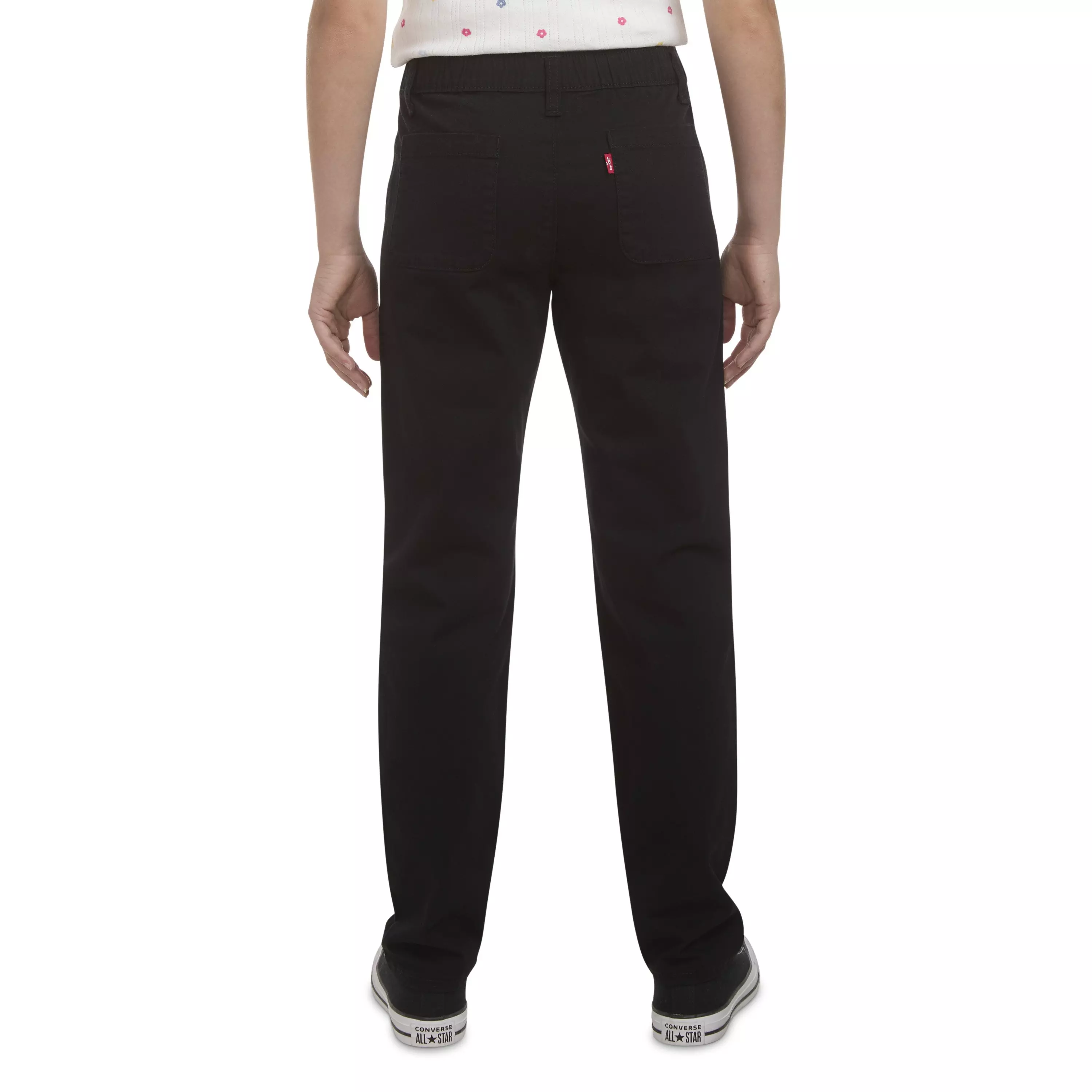 Levi's Big Girls' Pull on Uniform Pants - Black - BLACK