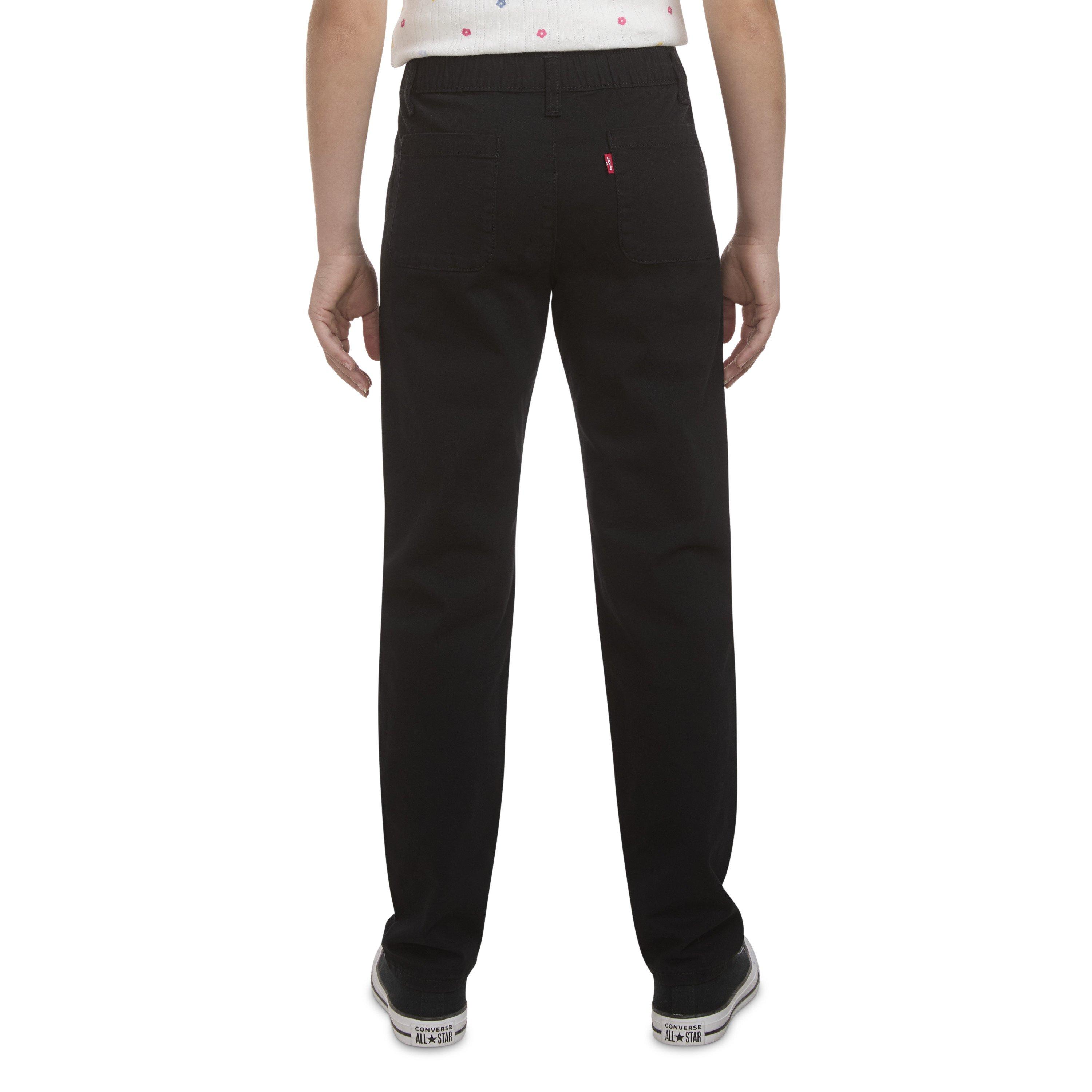 Levi's Pull on Uniform Big Girls' Black Pants