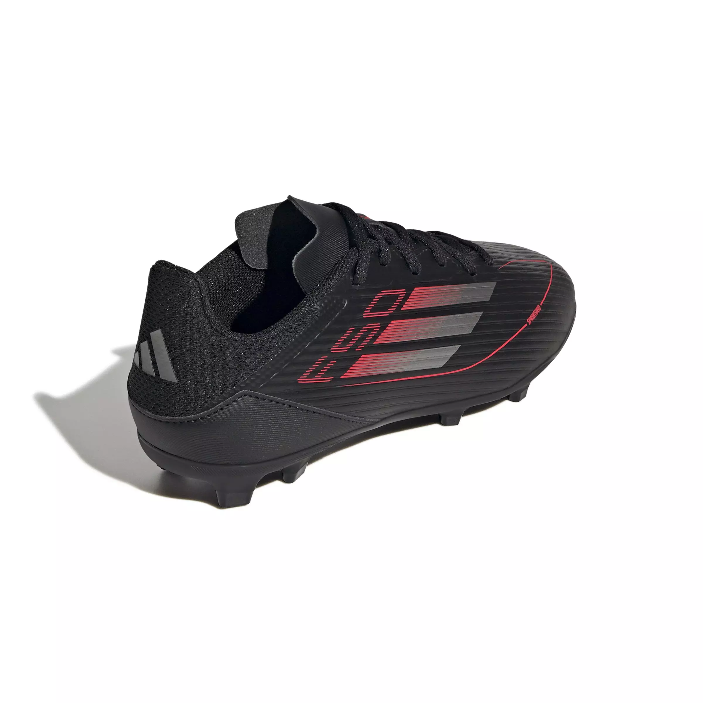adidas F50 League MG "Core Black/Iron Metallic/Lucid Red" Grade School Kids' Soccer Cleat - BLACK/IRON/RED