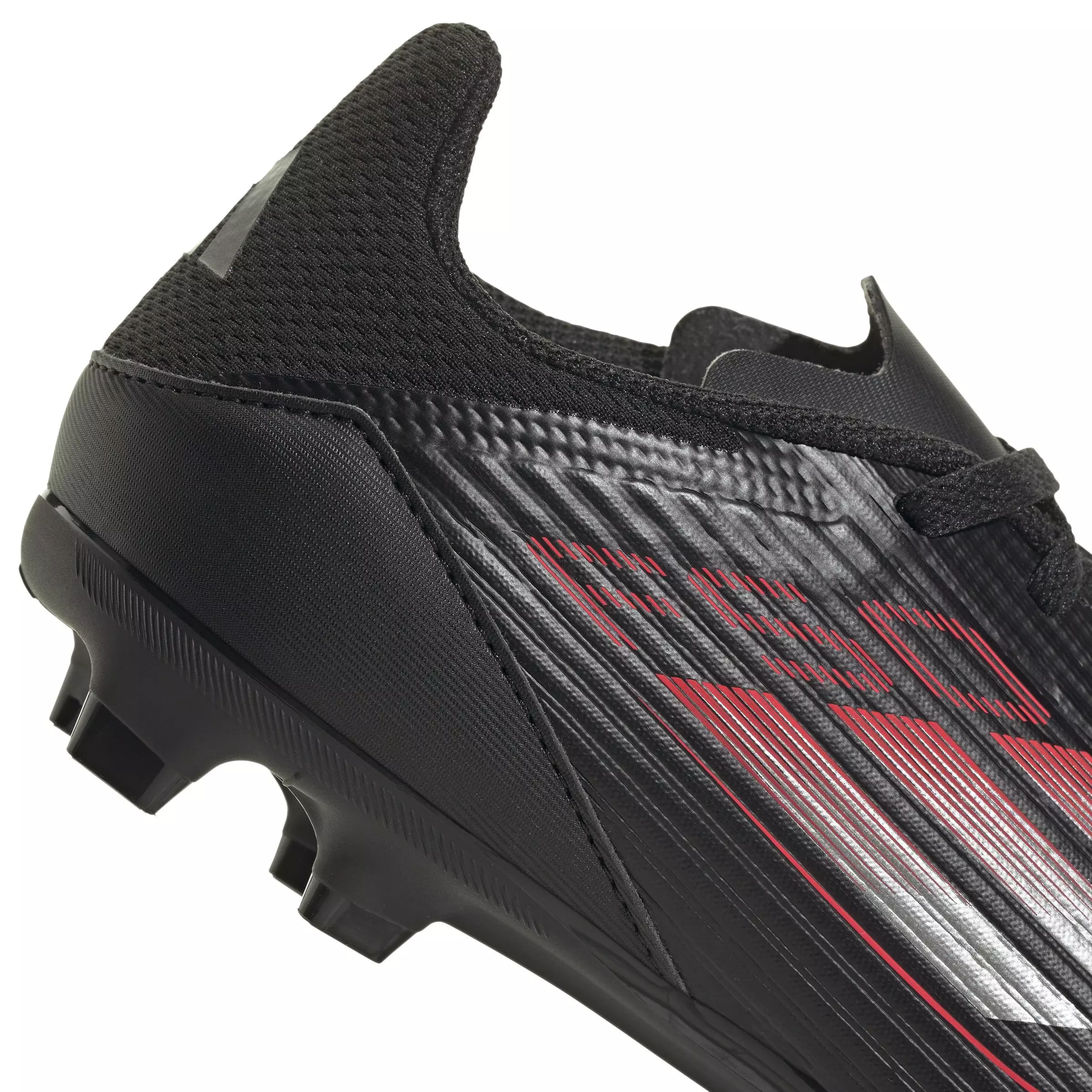 adidas F50 League MG "Core Black/Iron Metallic/Lucid Red" Grade School Kids' Soccer Cleat - BLACK/IRON/RED