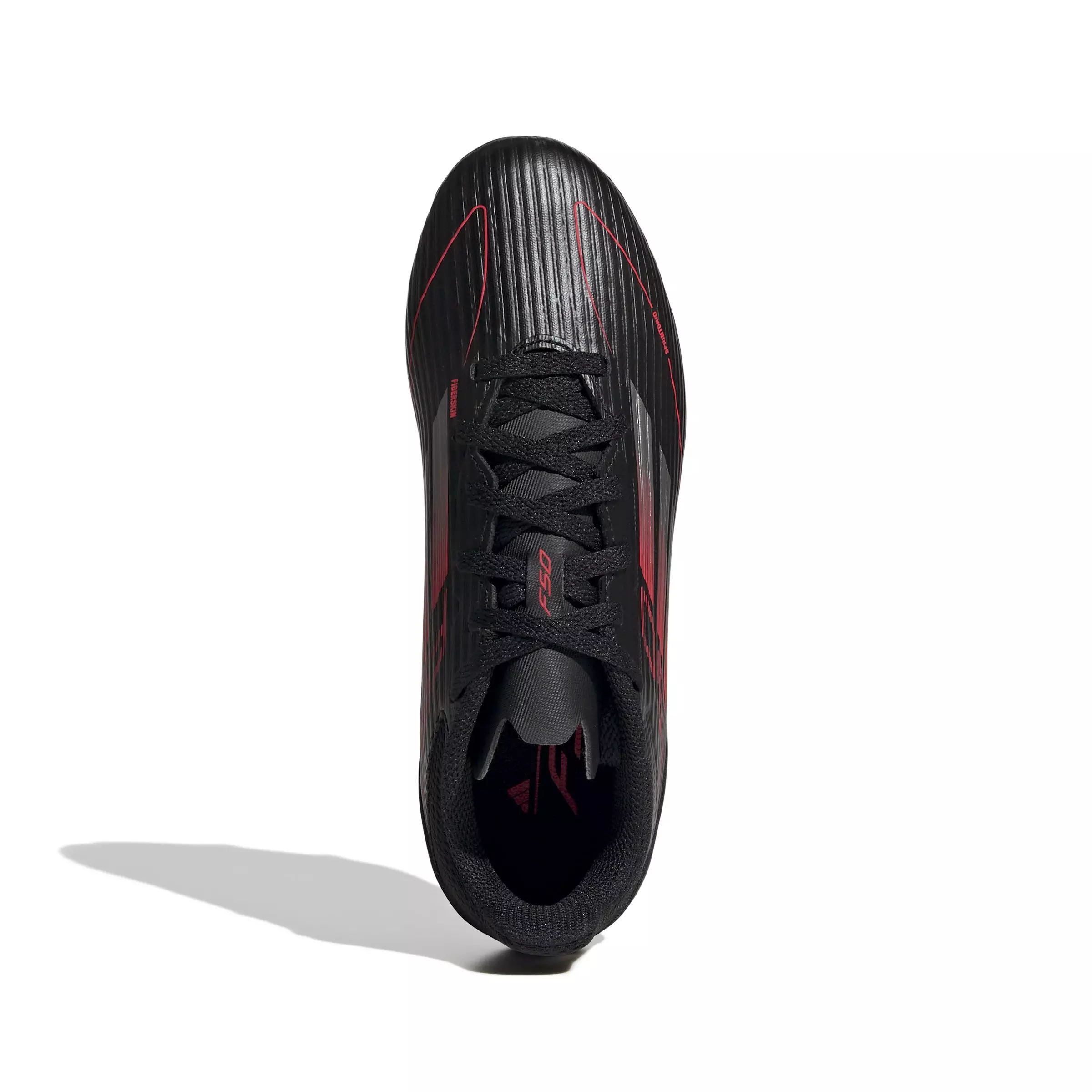 adidas F50 League MG "Core Black/Iron Metallic/Lucid Red" Grade School Kids' Soccer Cleat - BLACK/IRON/RED