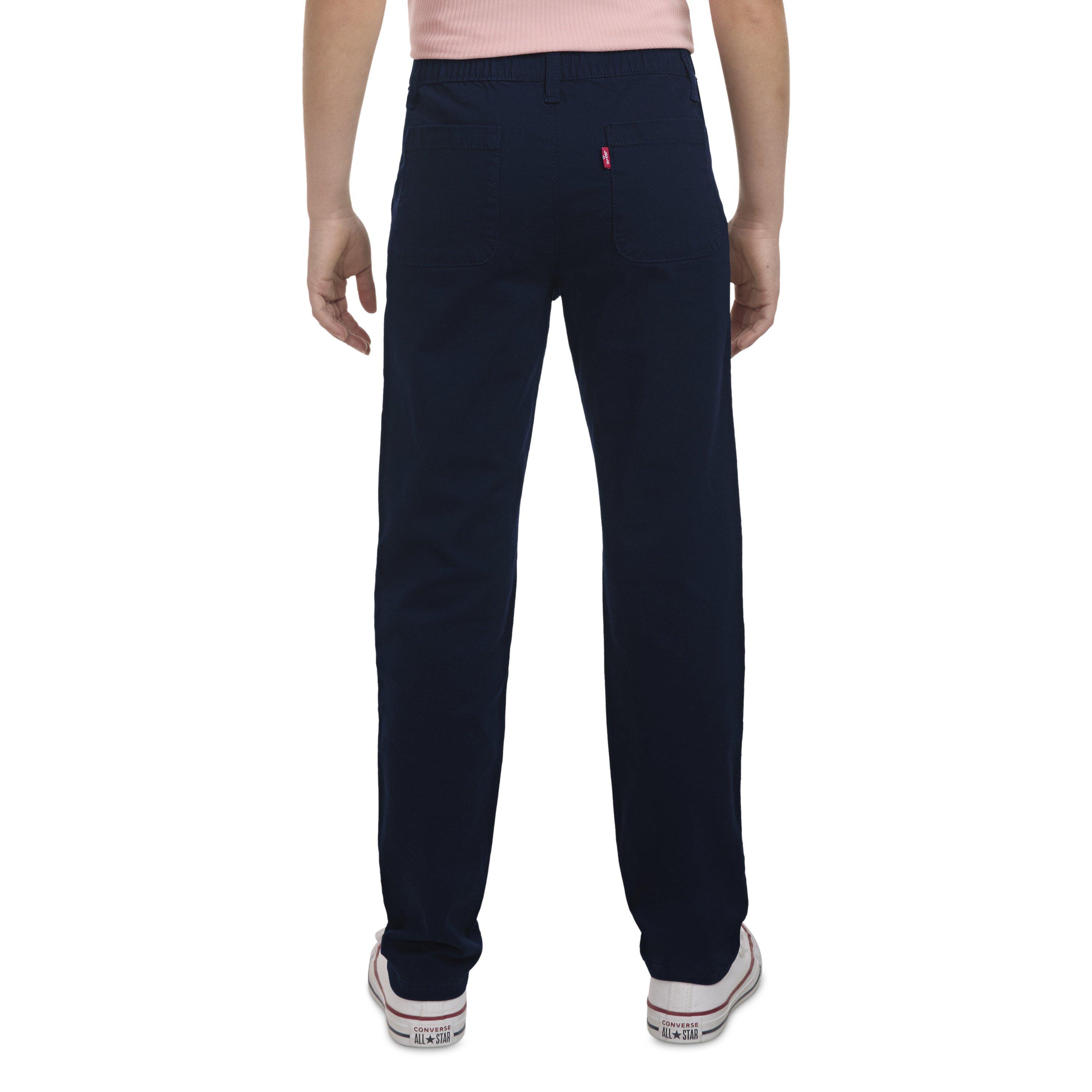 Levi's Pull on Uniform Big Girls' Navy Pants