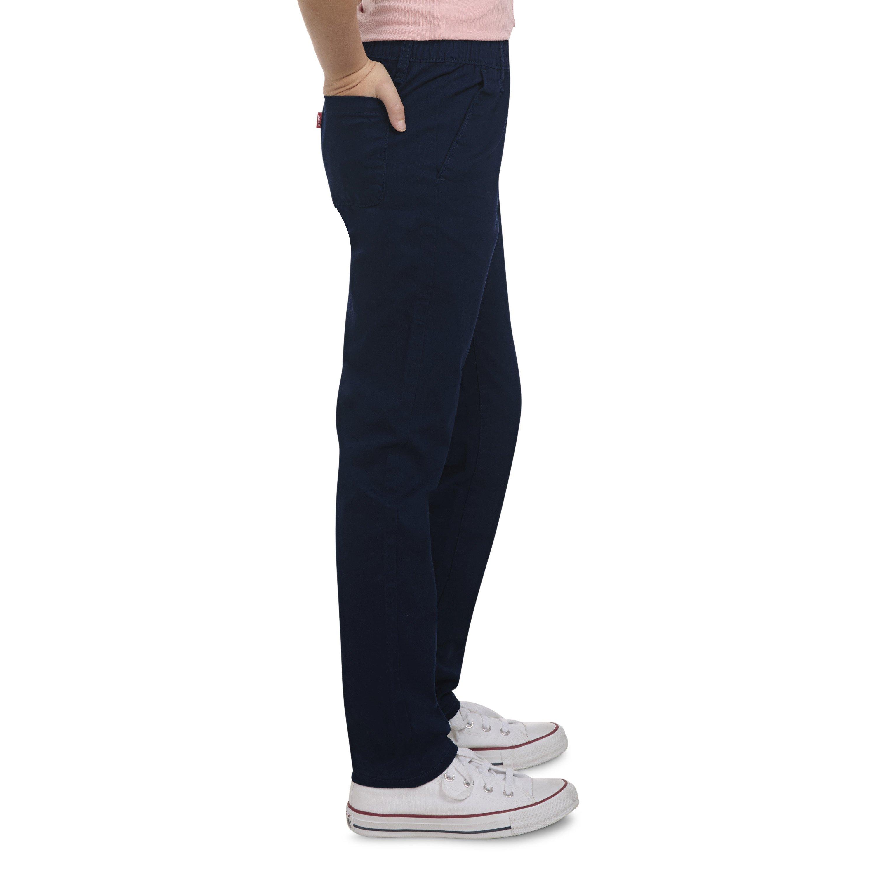 Levi's Pull on Uniform Big Girls' Navy Pants