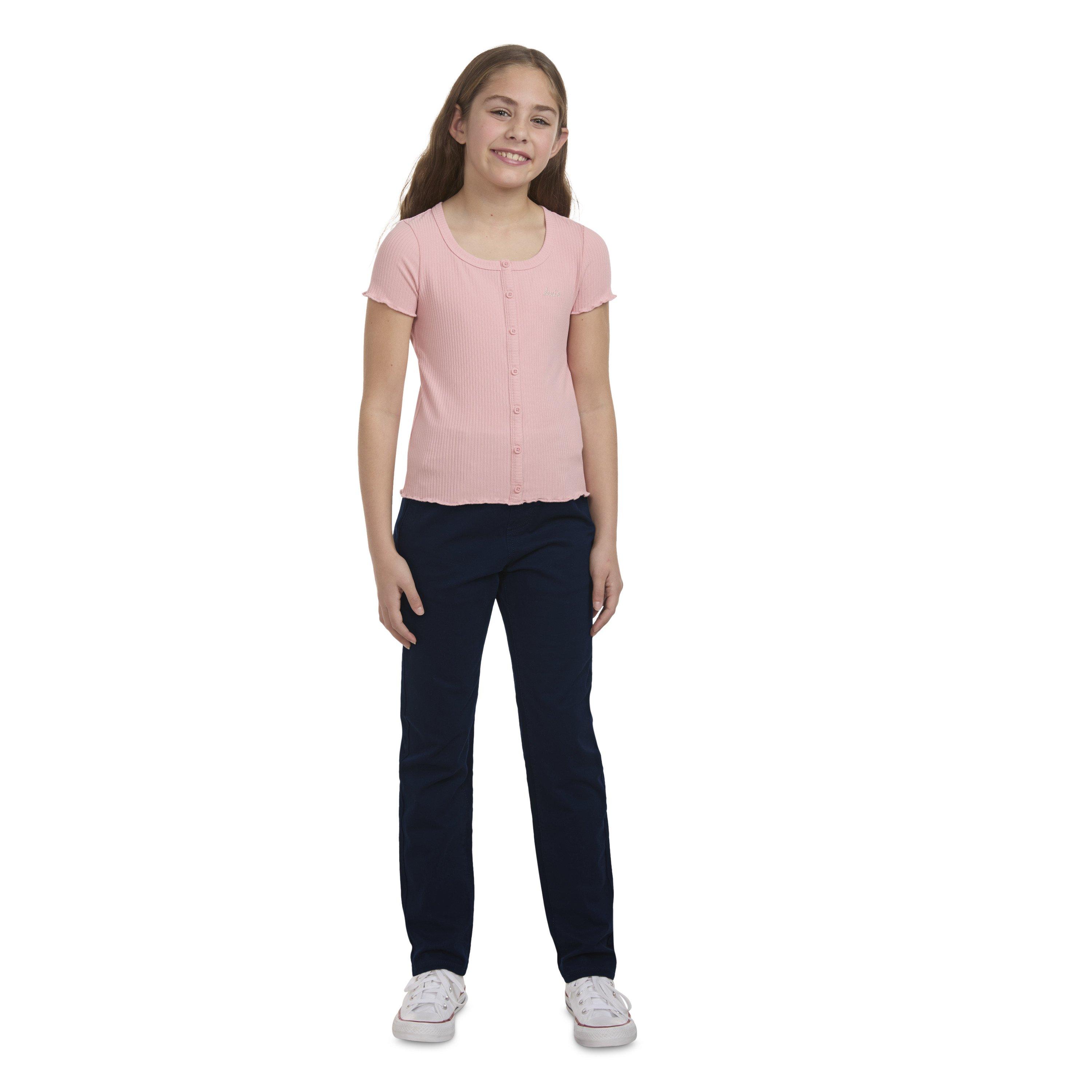 Levi's Pull on Uniform Big Girls' Navy Pants