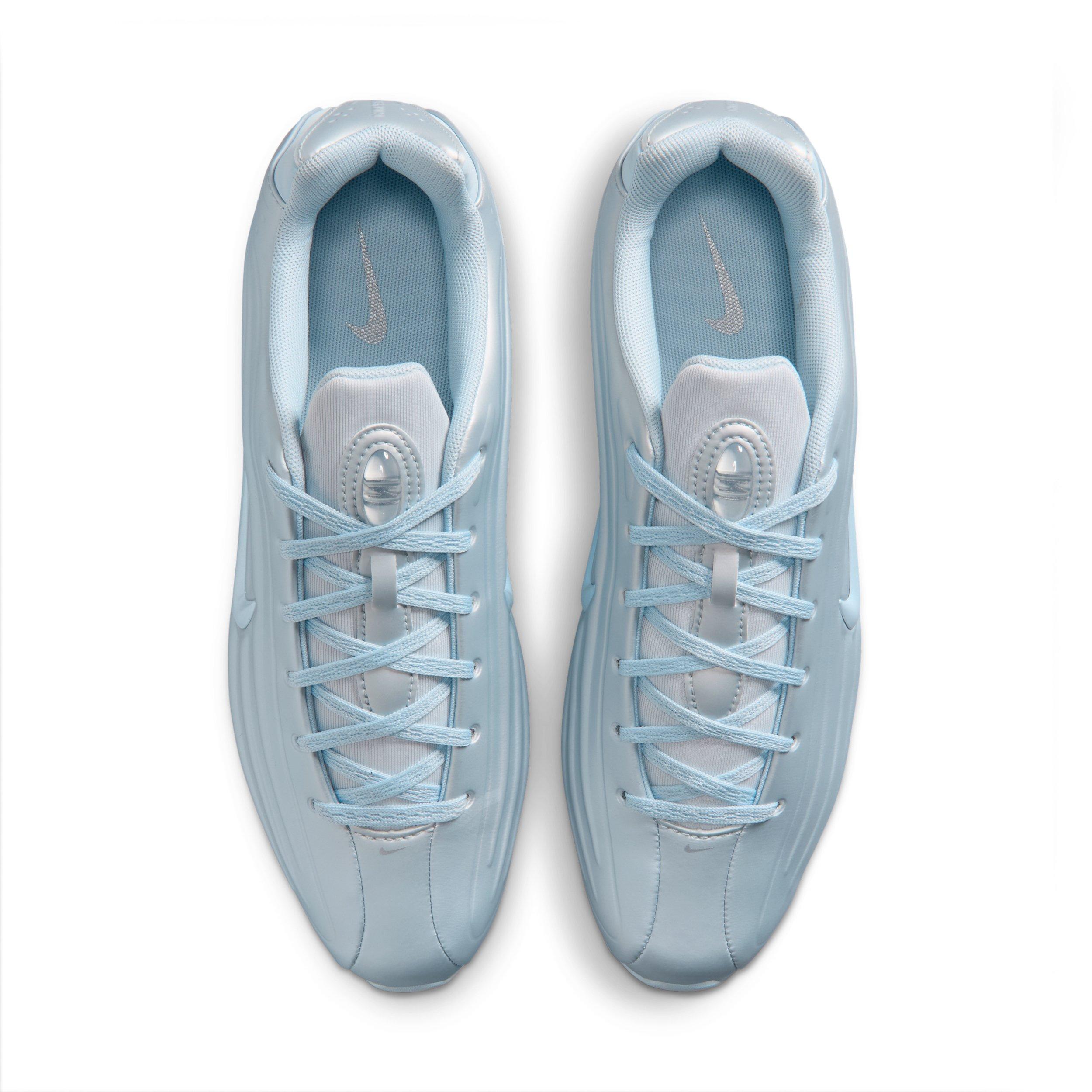 Nike Shox Z "Football Grey/Metallic Silver/Hydrogen Blue" Women's Shoe - GREY/SILVER/BLUE Thumbnail View 4