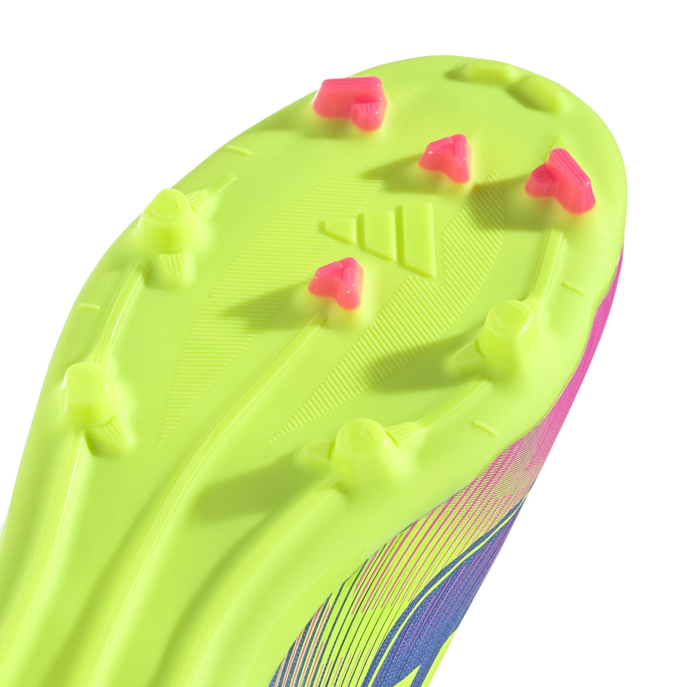 adidas F50 League MG "Blue Fusion/Lucid Lemon/Lucid Pink" Grade School Kids' Soccer Cleat - BLUE/LEMON/PINK Thumbnail View 7