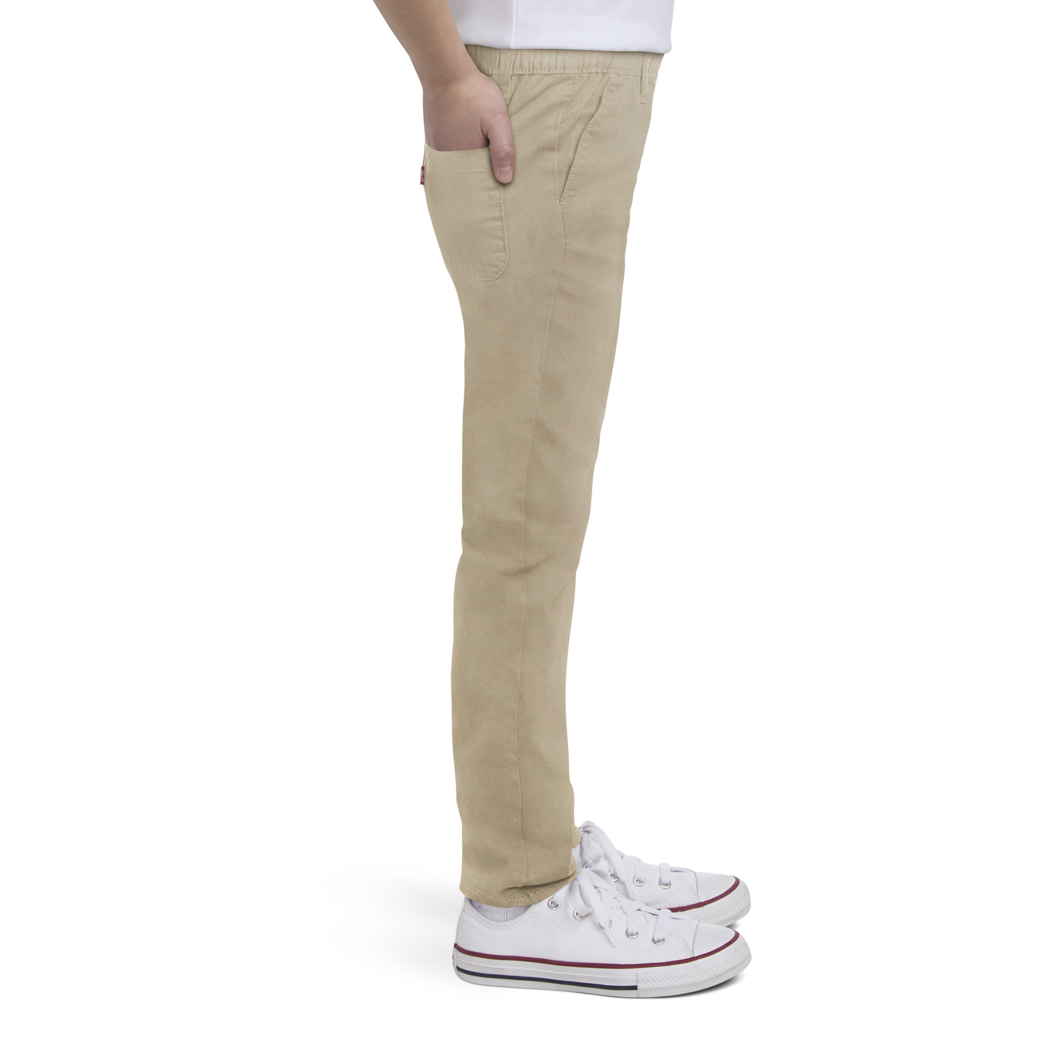 Levi's Little Girls' Pull on Uniform Pants - Beige - BEIGE Thumbnail View 3