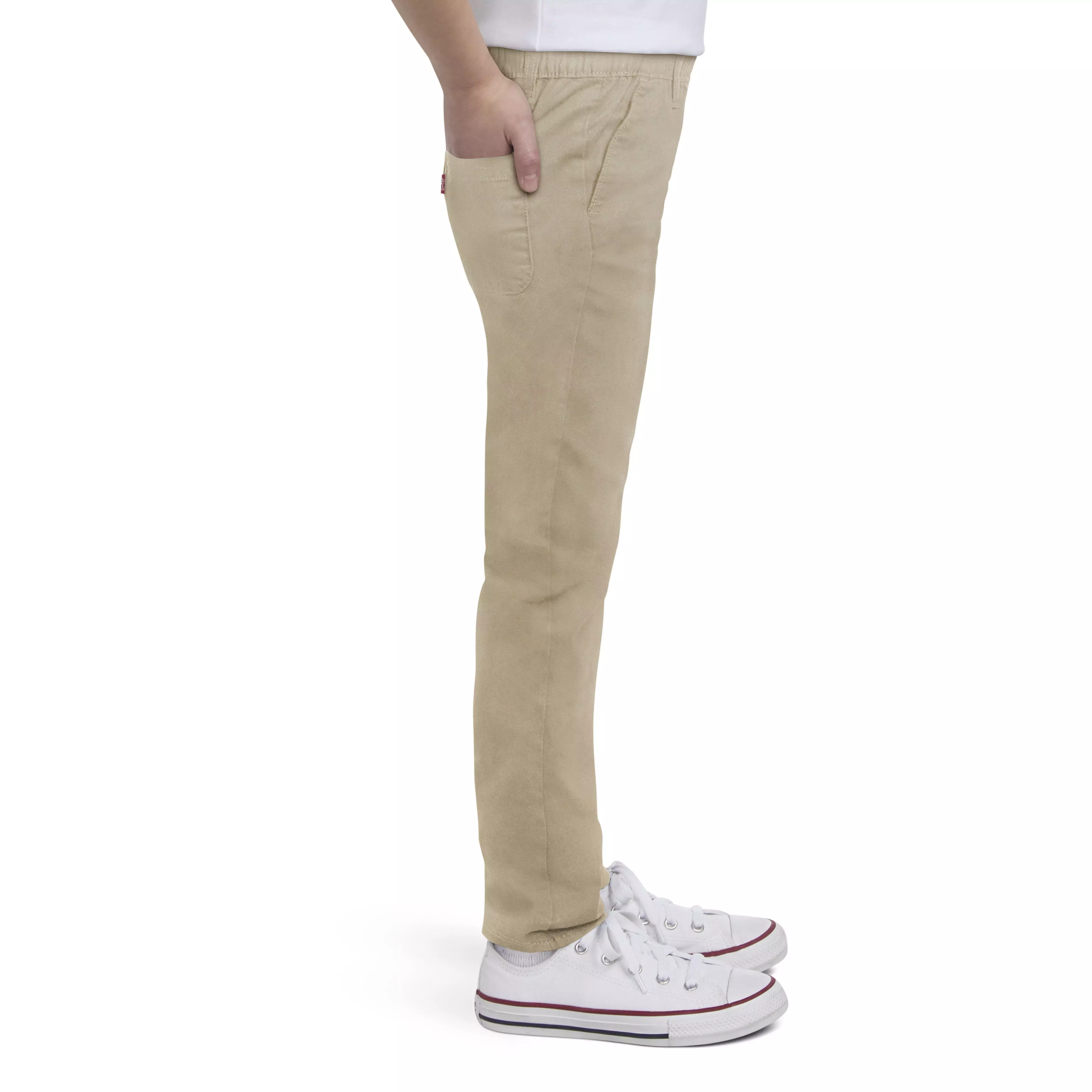 Levi's Little Girls' Pull on Uniform Pants - Beige - BEIGE