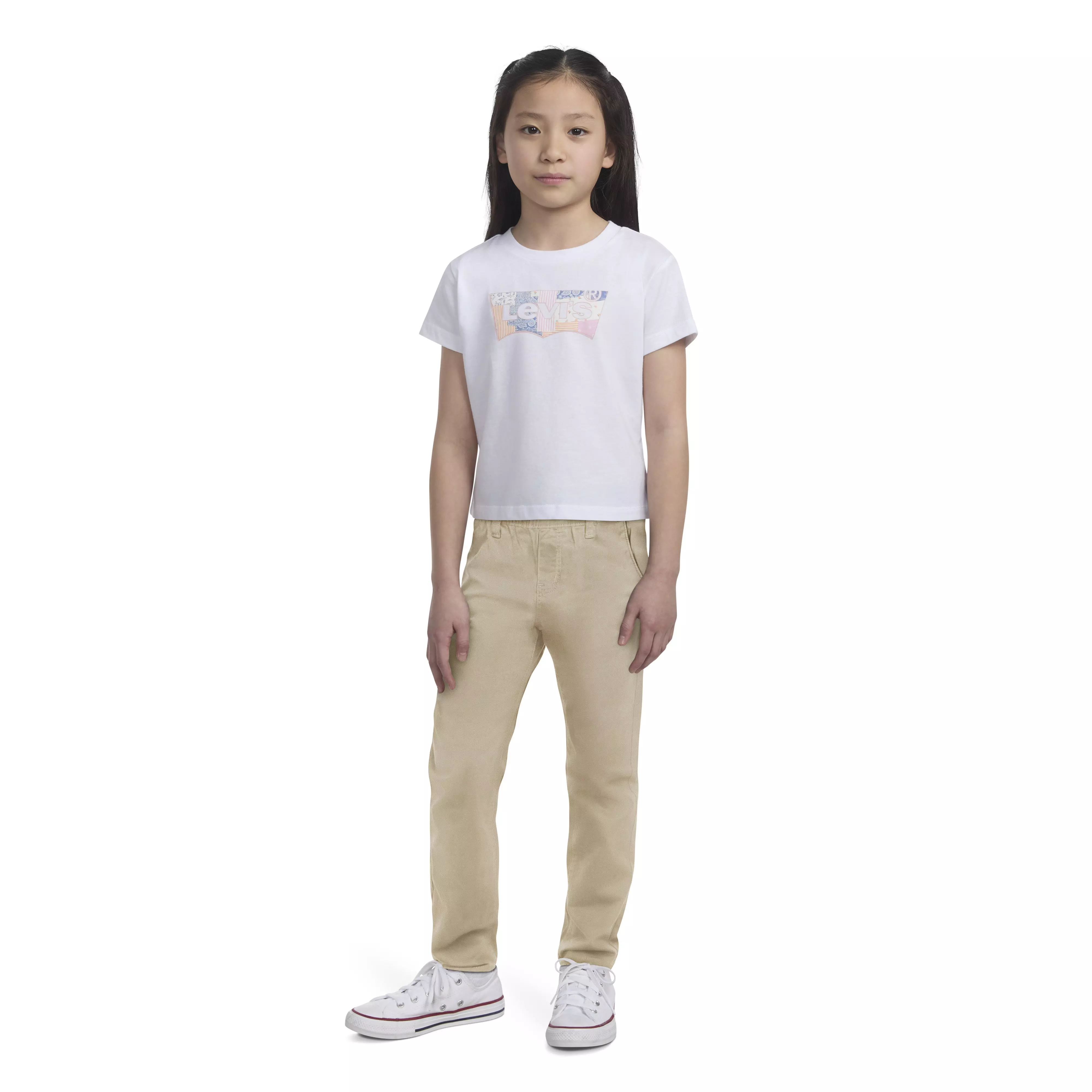 Levi's Little Girls' Pull on Uniform Pants - Beige - BEIGE