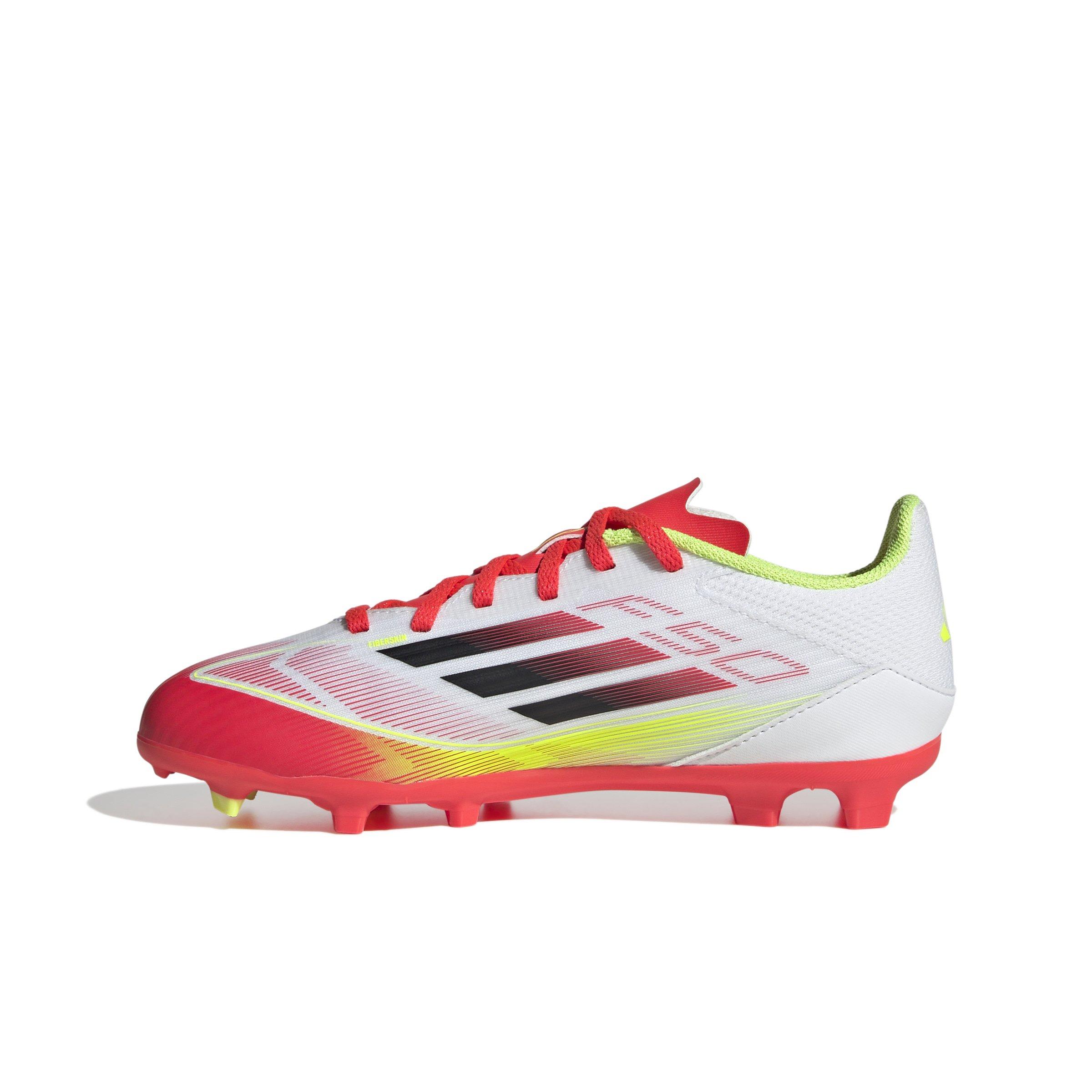 adidas F50 League MG  Grade School Kids' "Ftwr White/Core Black/Solar Yellow" Soccer Cleat