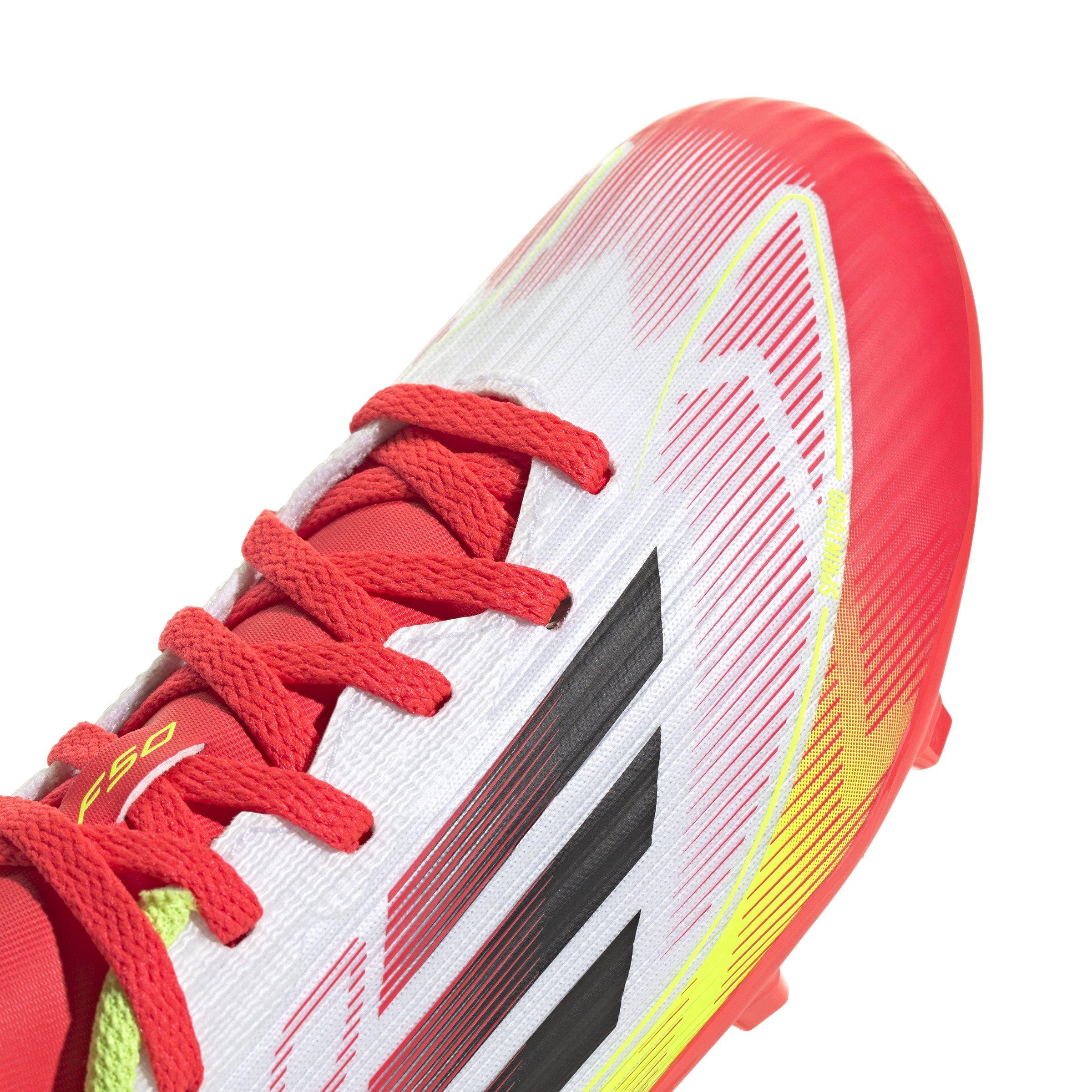adidas F50 League MG  Grade School Kids' "Ftwr White/Core Black/Solar Yellow" Soccer Cleat