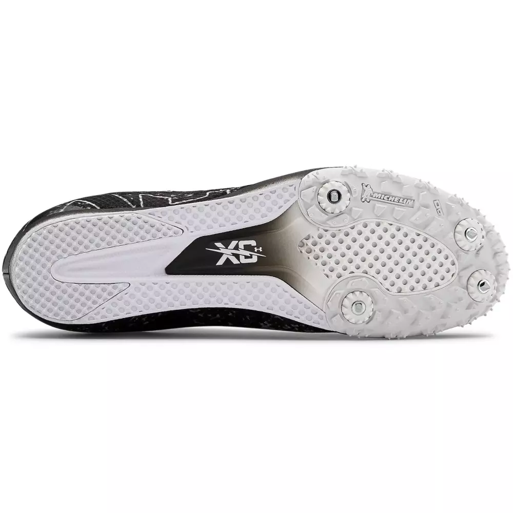 Under Armour Brigade XC Low "Black/White" Unisex Track Spike - BLACK/WHITE