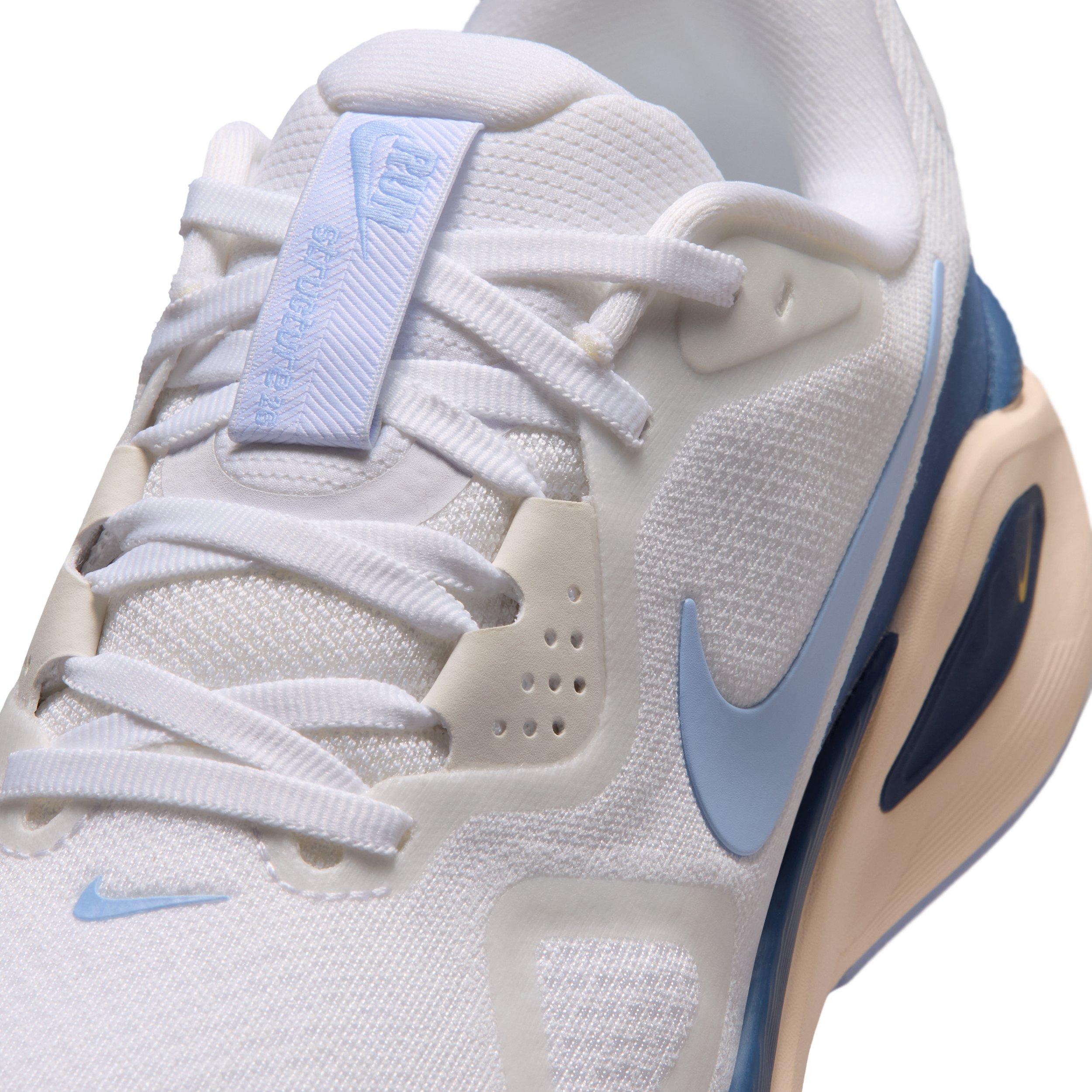 Nike Structure 26 "White/Mystic Navy/Sundial/Aluminum" Women's Running Shoe - WHITE/NAVY/SUNDIAL/ALUMINUM