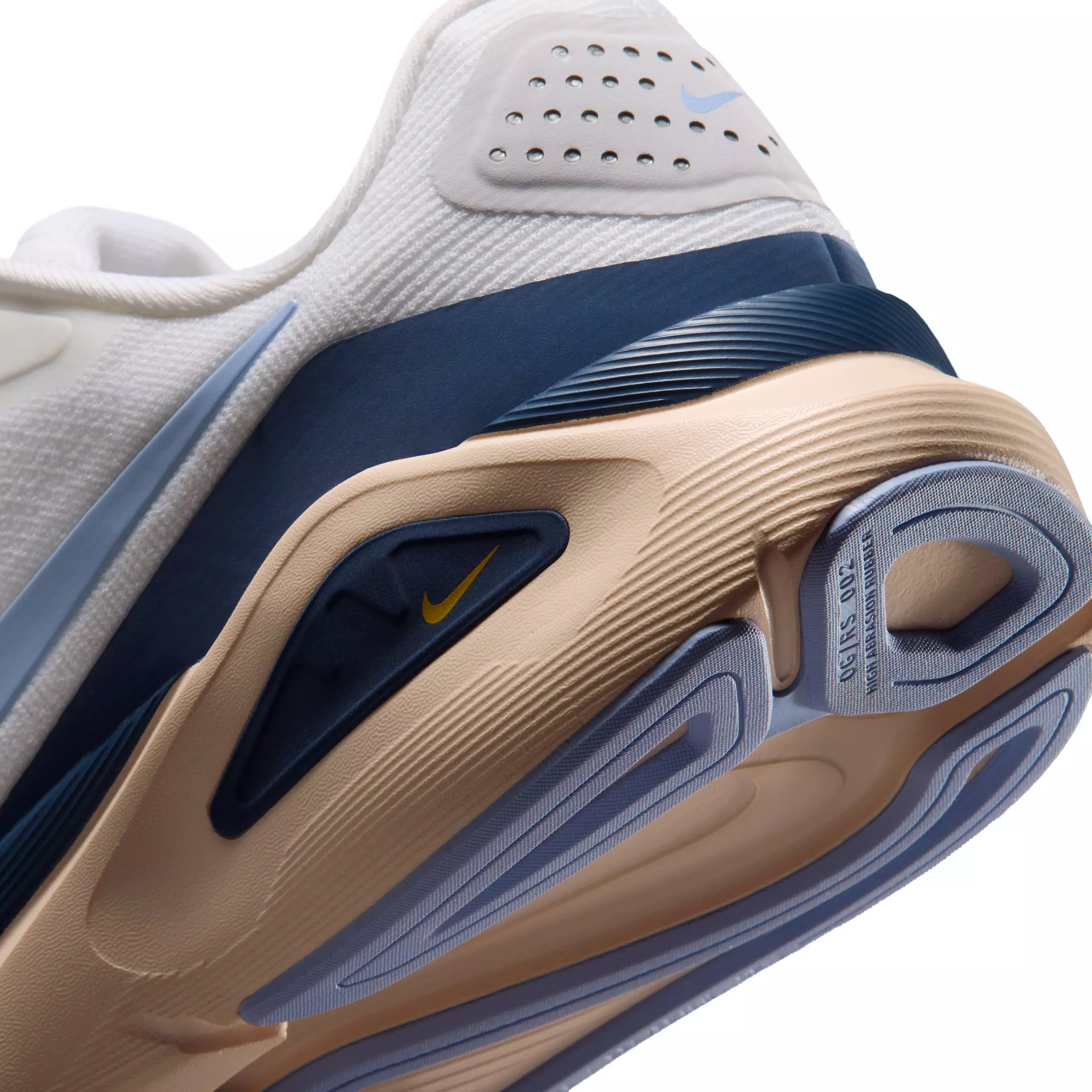 Nike Structure 26 "White/Mystic Navy/Sundial/Aluminum" Women's Running Shoe - WHITE/NAVY/SUNDIAL/ALUMINUM