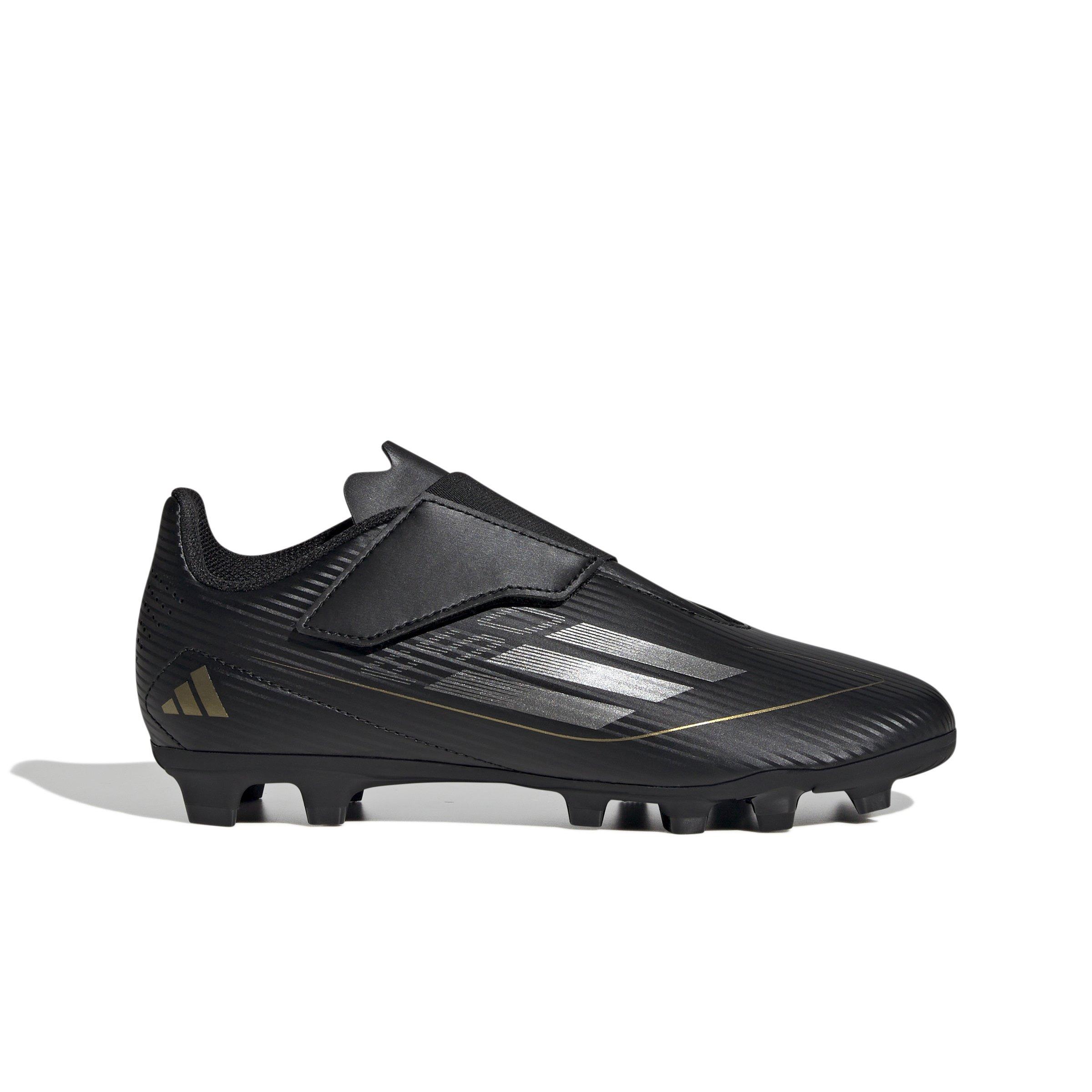adidas F50 Club Flex Grade School Kids' "Core Black/Iron Metallic/Gold Metallic" Soccer Cleat