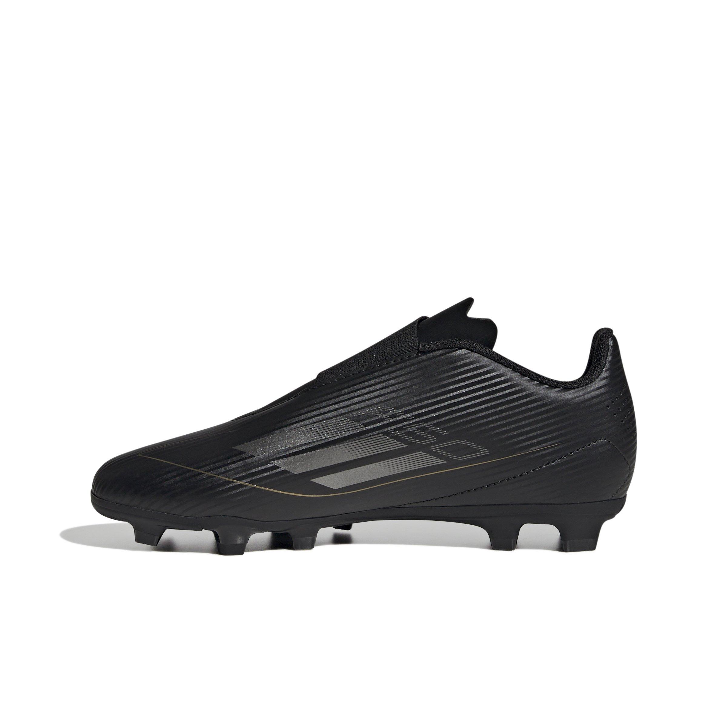 adidas F50 Club Flex Grade School Kids' "Core Black/Iron Metallic/Gold Metallic" Soccer Cleat