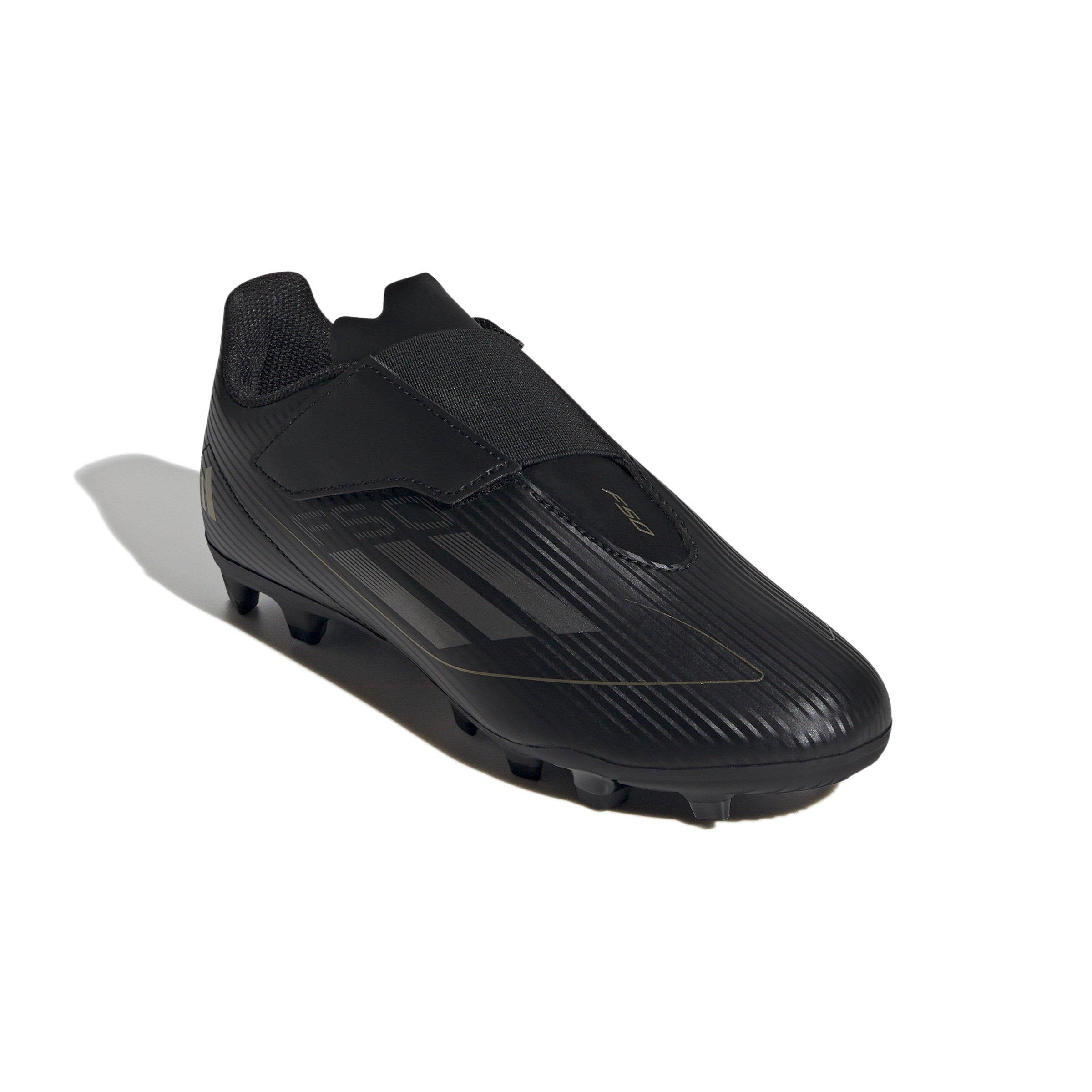 adidas F50 Club Flex Grade School Kids' "Core Black/Iron Metallic/Gold Metallic" Soccer Cleat