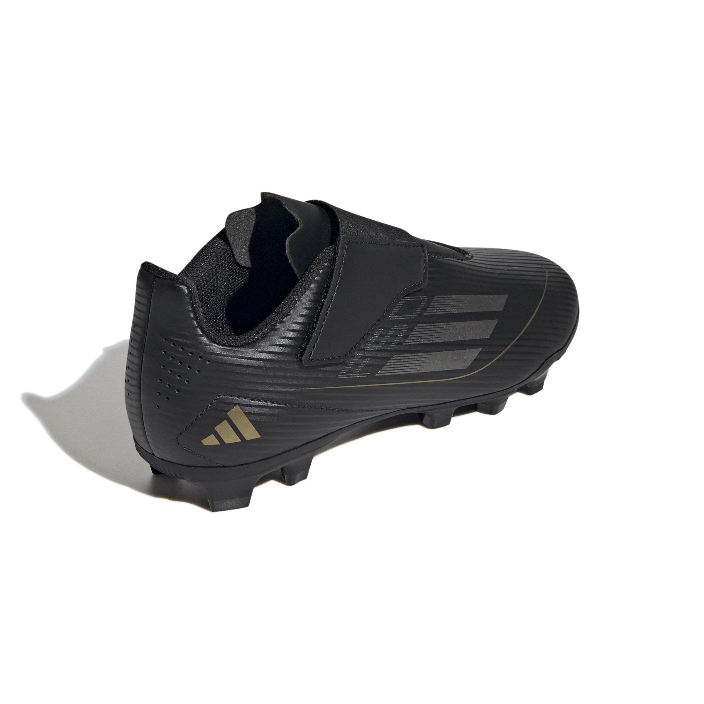 adidas F50 Club Flex Grade School Kids' "Core Black/Iron Metallic/Gold Metallic" Soccer Cleat
