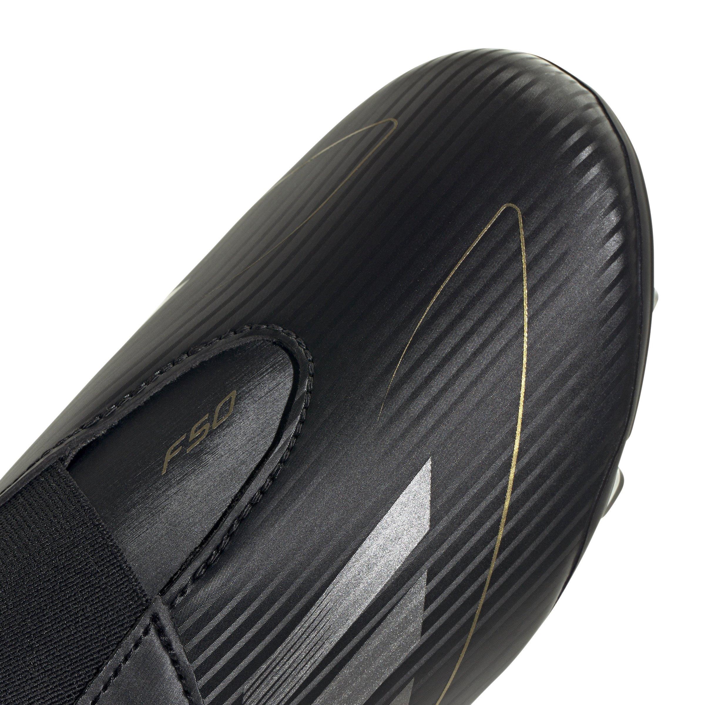 adidas F50 Club Flex Grade School Kids' "Core Black/Iron Metallic/Gold Metallic" Soccer Cleat