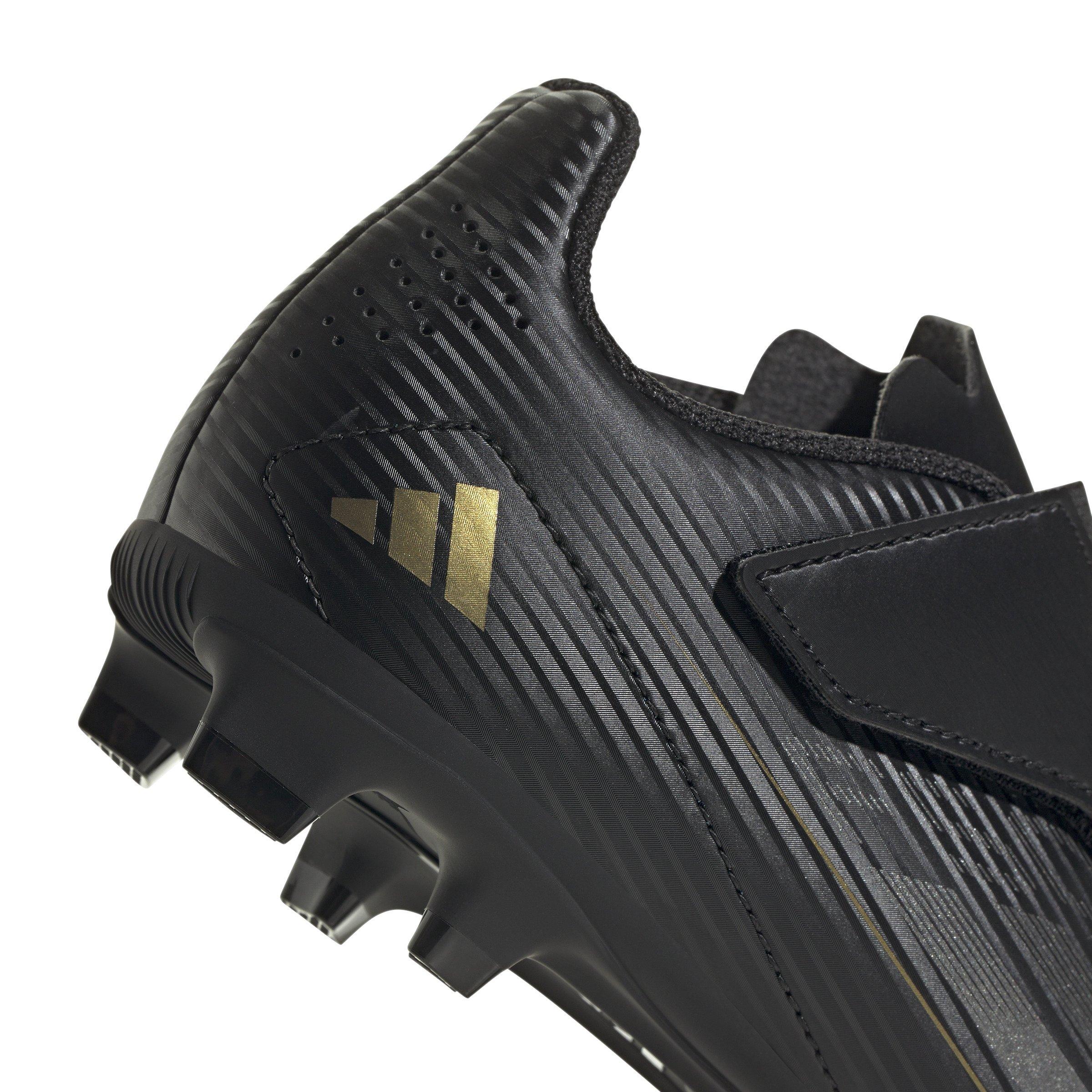adidas F50 Club Flex Grade School Kids' "Core Black/Iron Metallic/Gold Metallic" Soccer Cleat