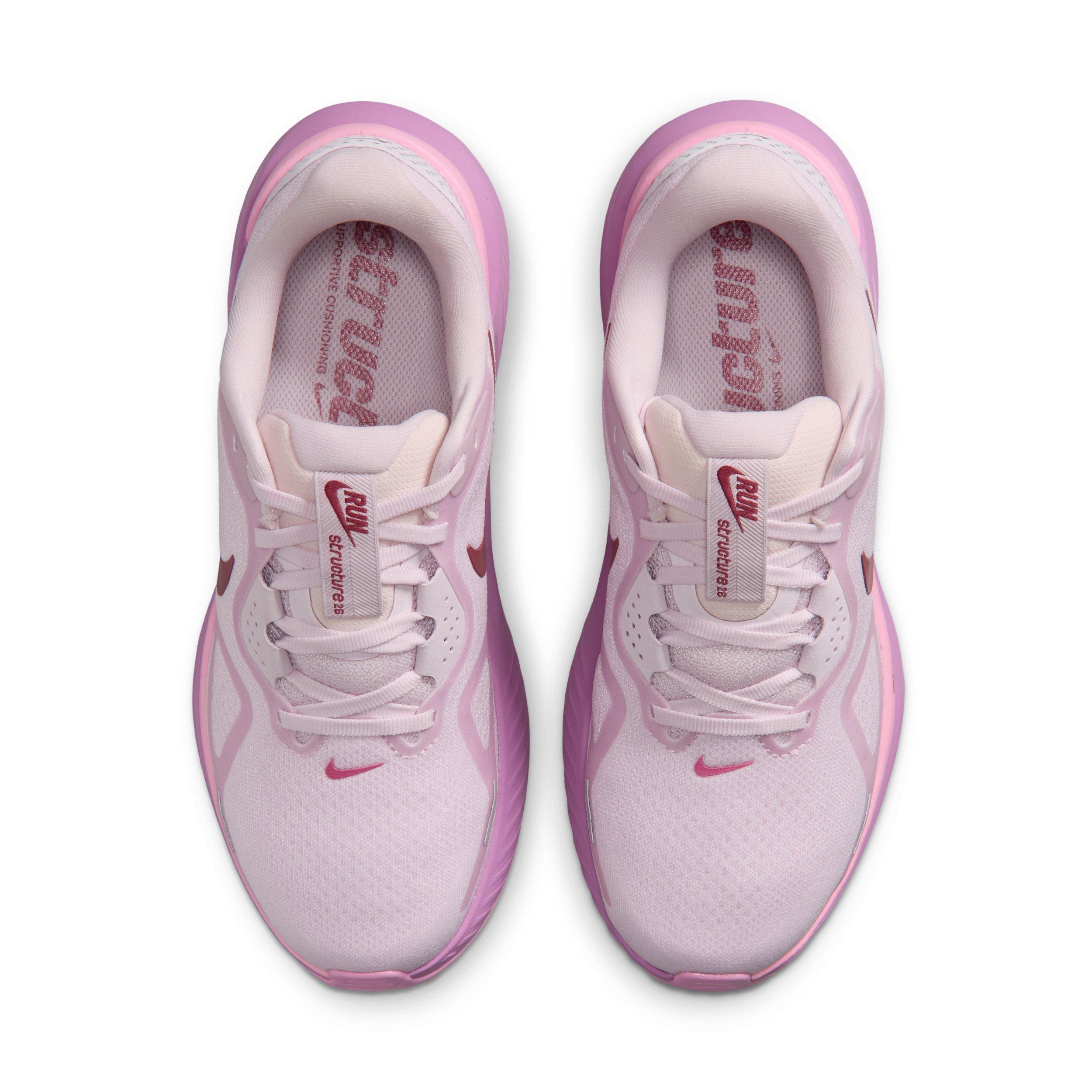 Nike Structure 26 "Bleached Lilac/Pink Rise/Light Magenta/Pink Smoke" Women's Running Shoe - LILAC/PINK/LT MAGENTA/PINK Thumbnail View 4