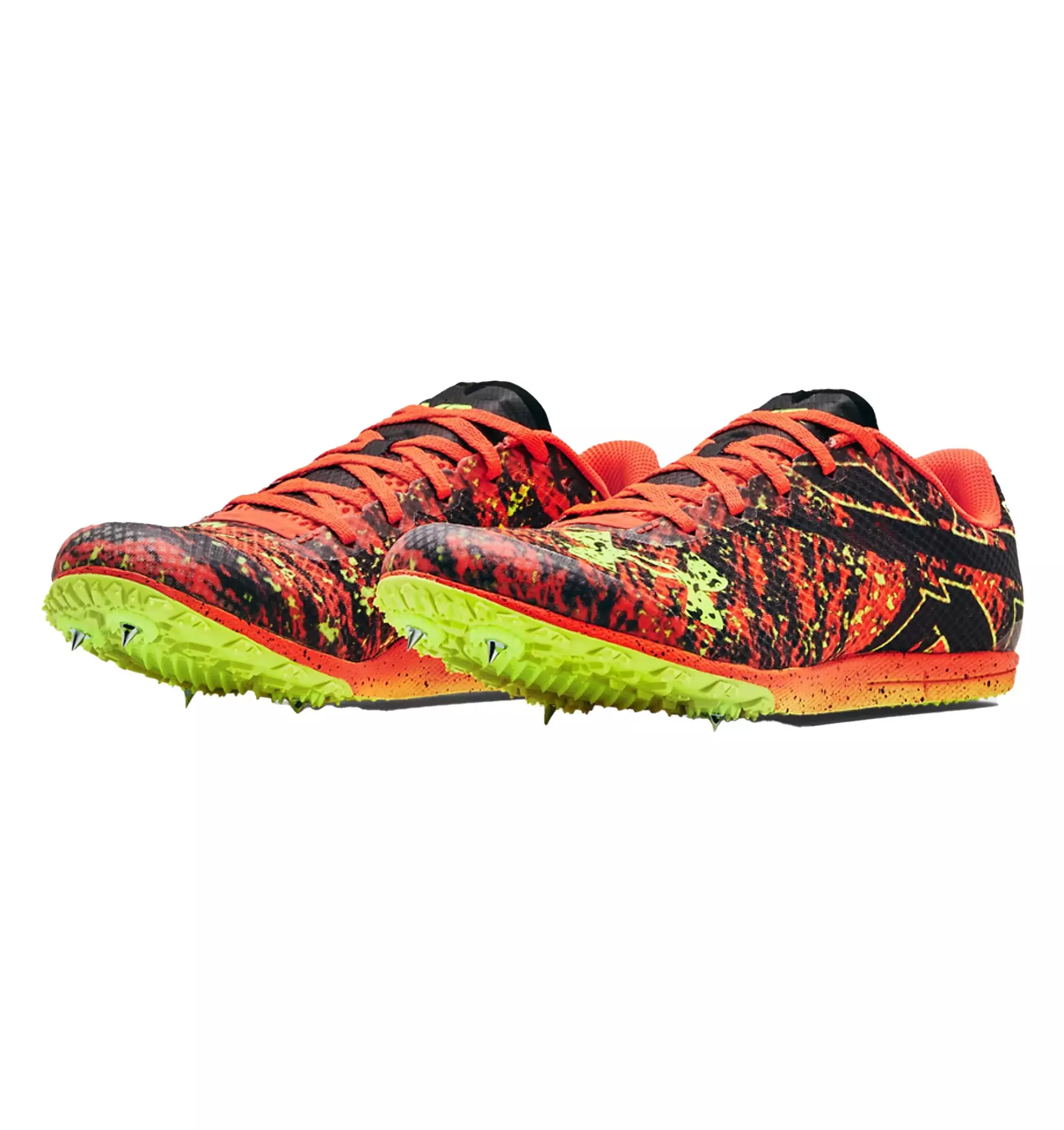 Under Armour Brigade XC Low "Phoenix Fire/High Vis Yellow" Unisex Track Spike - RED/YELLOW