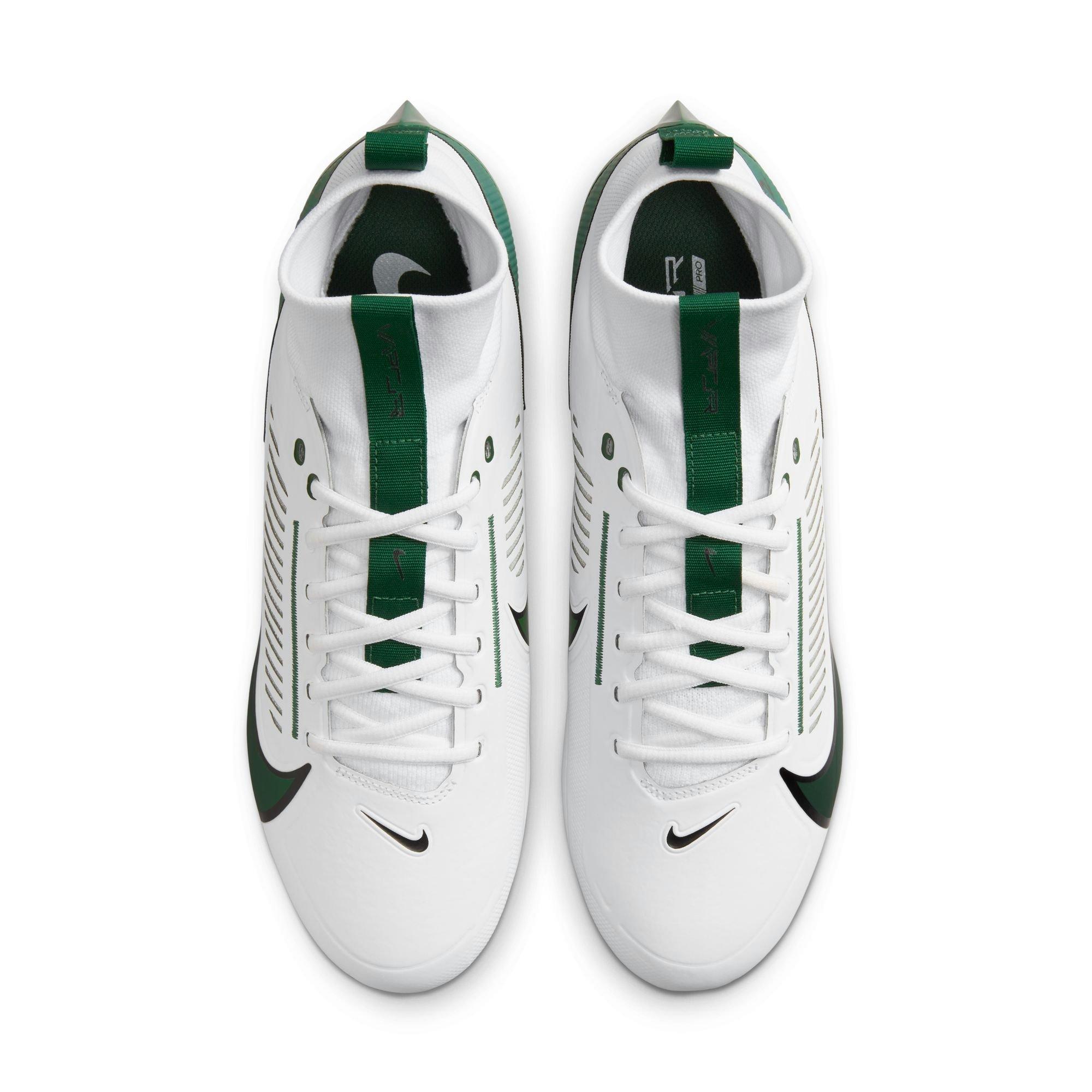 Nike Vapor Edge Pro 360 2 "White/Forest Green/Black" Men's Football Cleat - WHITE/FOREST GREEN/BLACK Thumbnail View 4