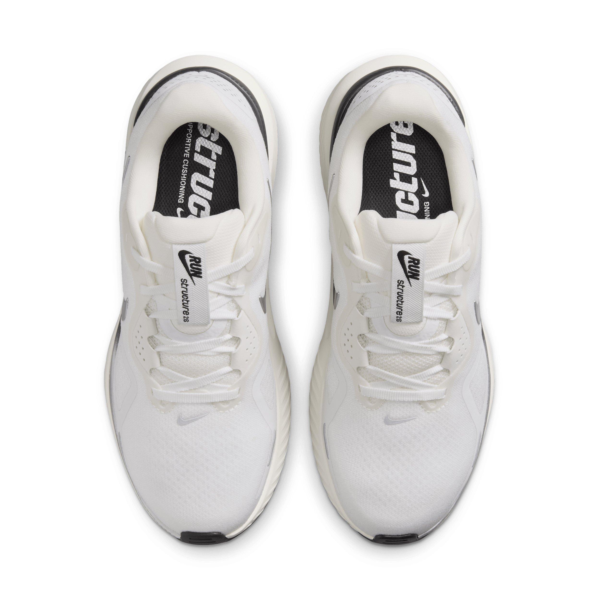 Nike Structure 26 "Summit White/Anthracite/Sail/Metallic Silver" Women's Running Shoe - WHITE/ANTHRACITE/SAIL/SILVER