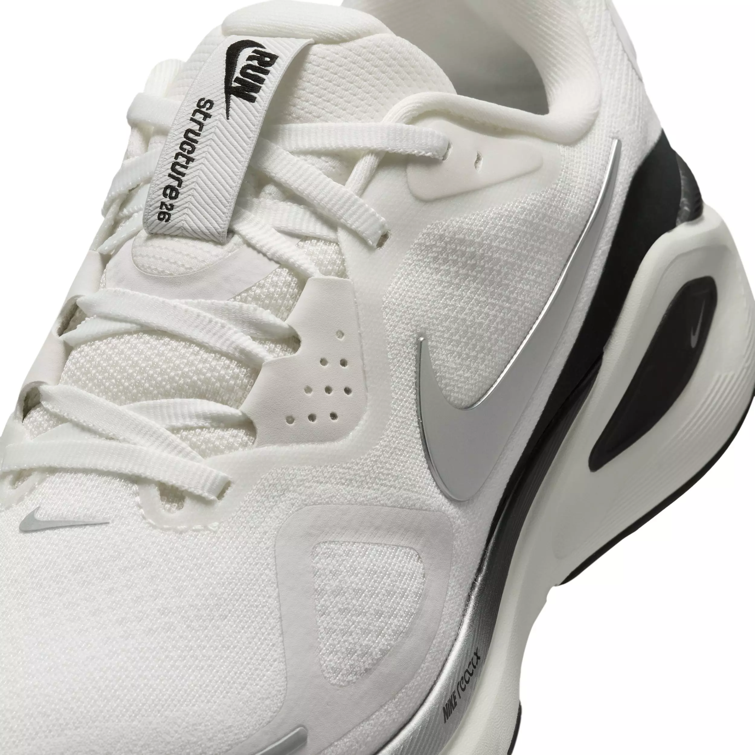 Nike Structure 26 "Summit White/Anthracite/Sail/Metallic Silver" Women's Running Shoe - WHITE/ANTHRACITE/SAIL/SILVER