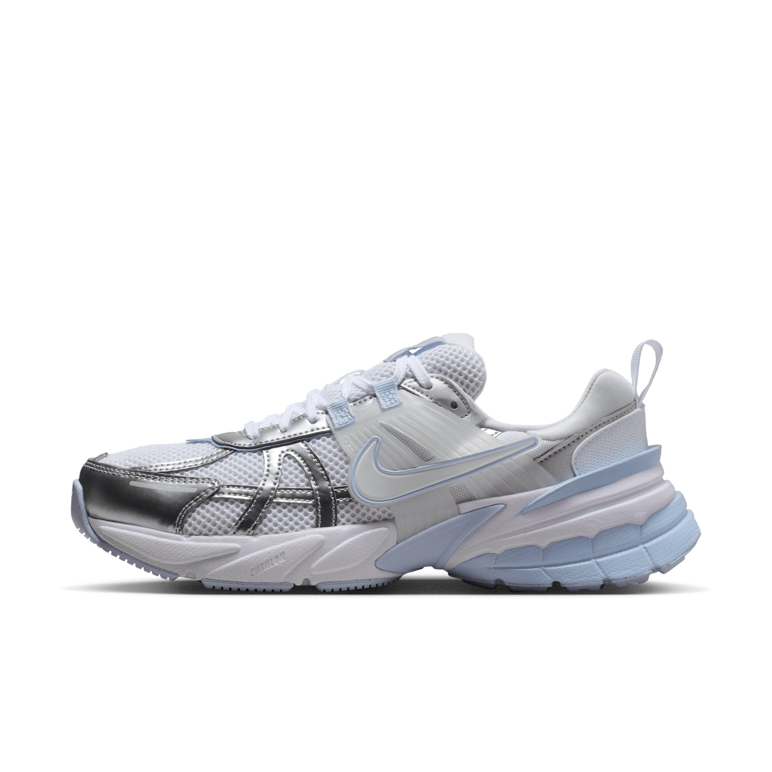 Nike V2K Run "White/Metallic Silver/Hydrogen Blue/White" Women's Shoe - WHITE/SILVER/BLUE/WHITE Thumbnail View 2