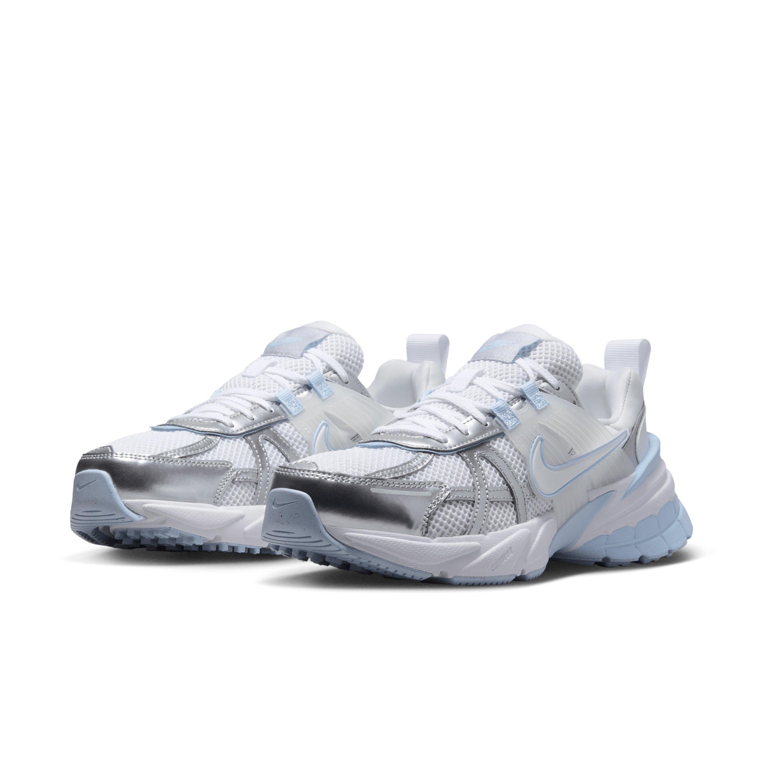 Nike V2K Run "White/Metallic Silver/Hydrogen Blue/White" Women's Shoe - WHITE/SILVER/BLUE/WHITE Thumbnail View 3