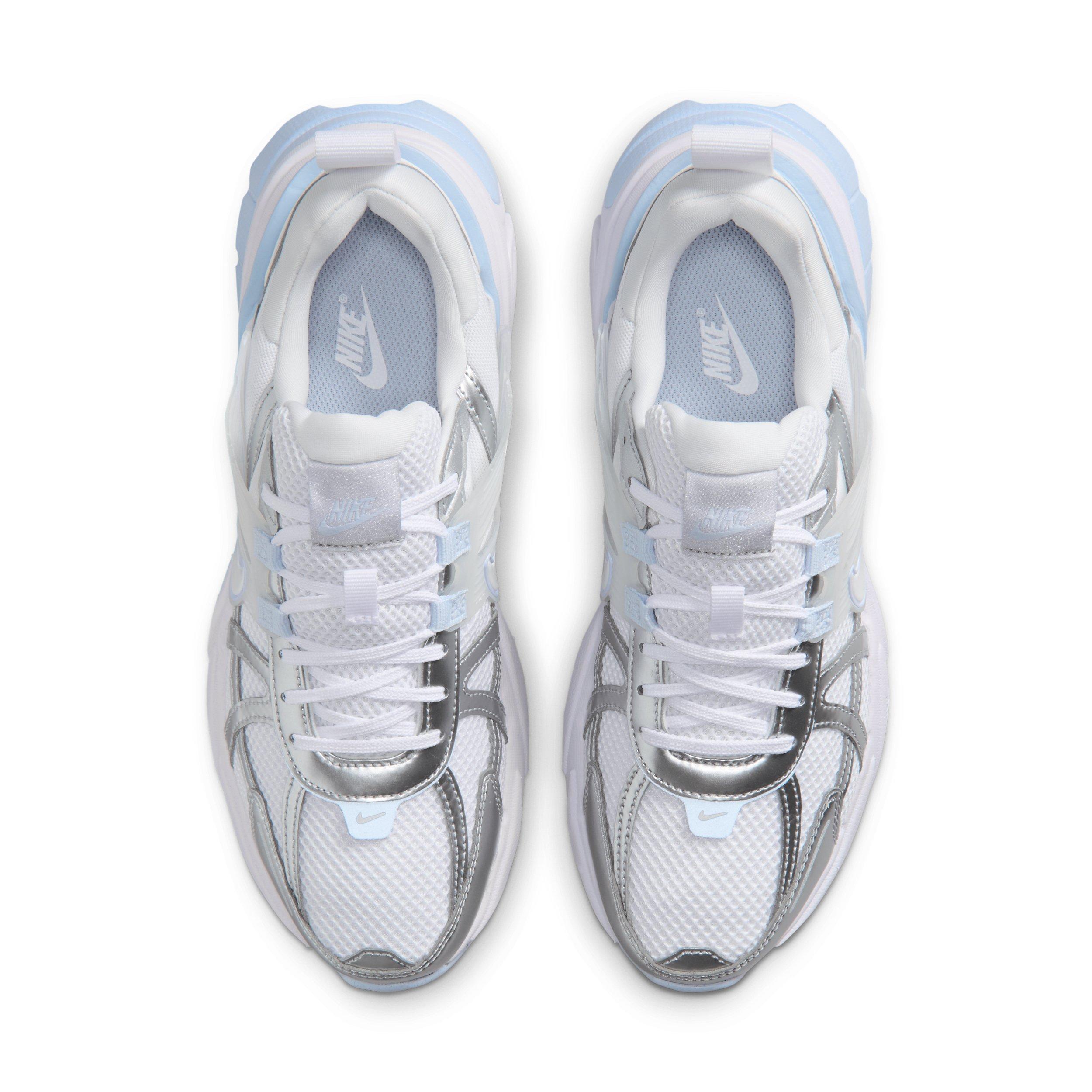 Nike V2K Run "White/Metallic Silver/Hydrogen Blue/White" Women's Shoe - WHITE/SILVER/BLUE/WHITE Thumbnail View 4