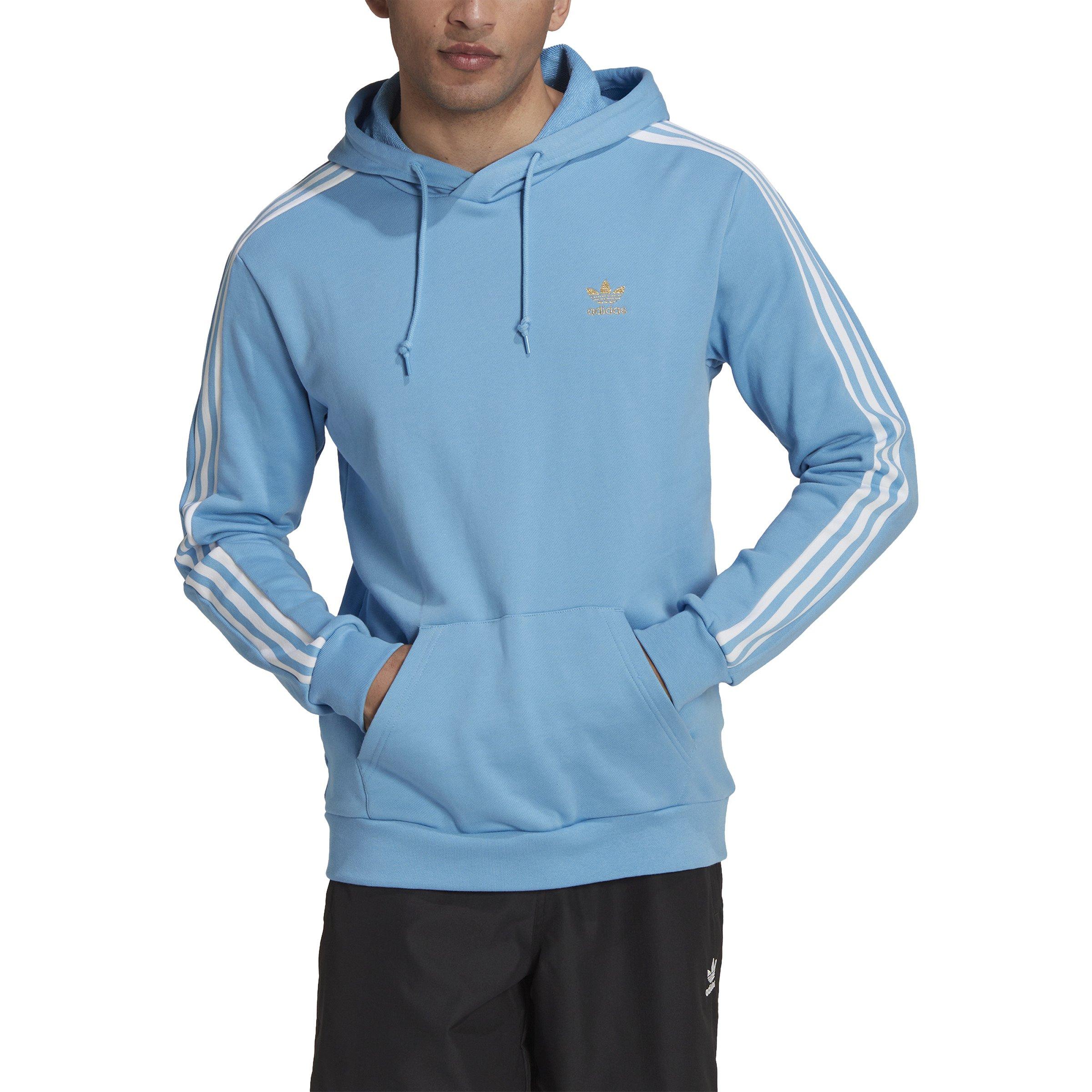 Adidas mens blue discount hoodie