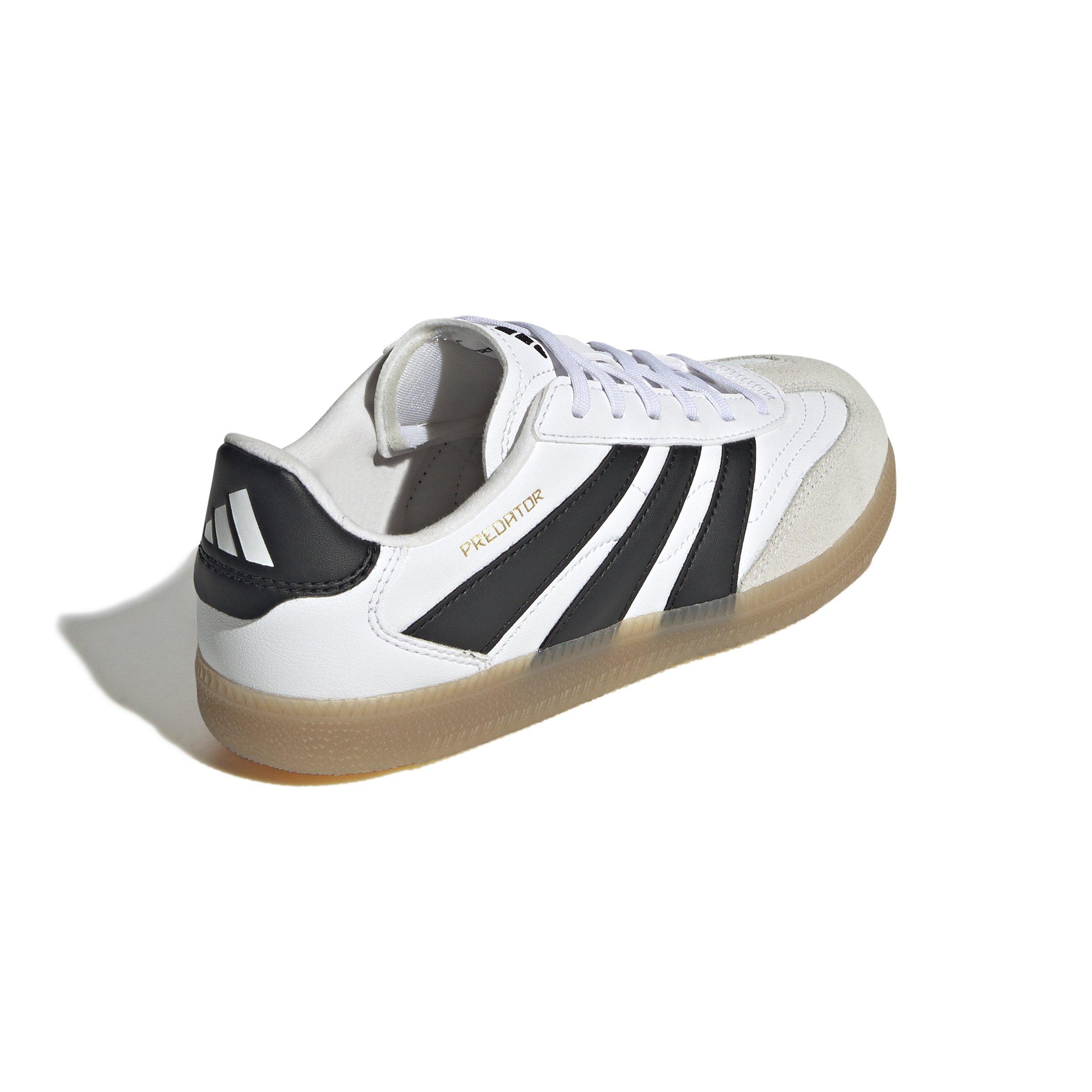 adidas Predator Freestyle  Grade School Kids' "Ftwr White/Core Black/Gold Metallic" Soccer Shoe