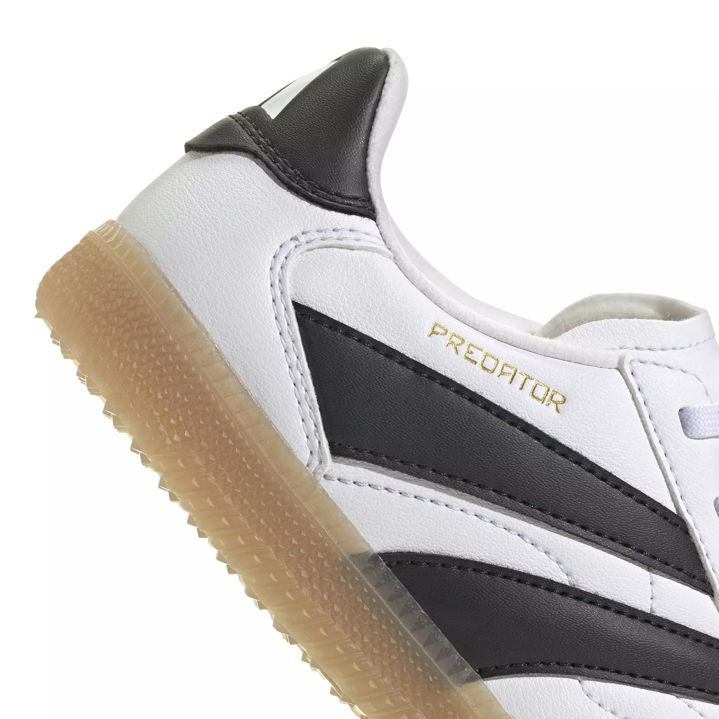 adidas Predator Freestyle "Ftwr White/Core Black/Gold Metallic" Grade School Kids' Soccer Shoe - WHITE/BLACK/GOLD
