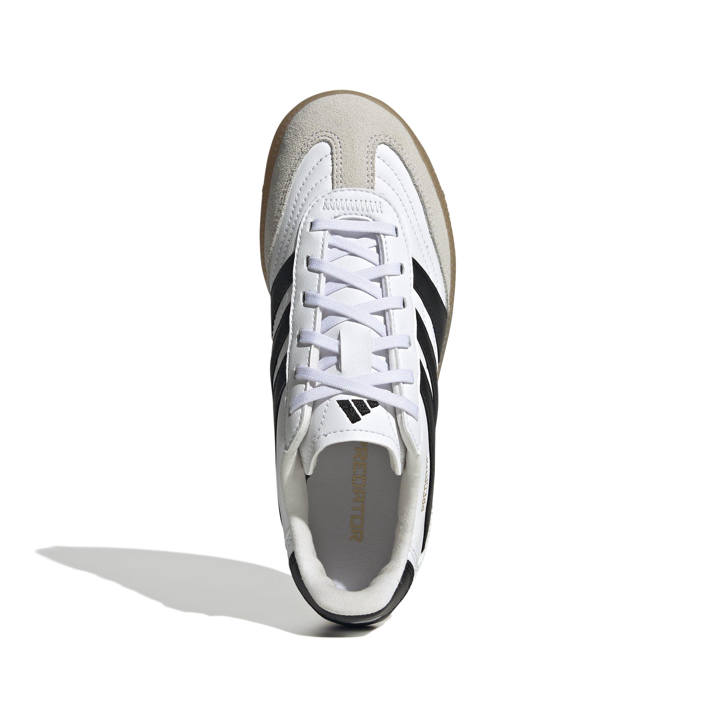 adidas Predator Freestyle  Grade School Kids' "Ftwr White/Core Black/Gold Metallic" Soccer Shoe