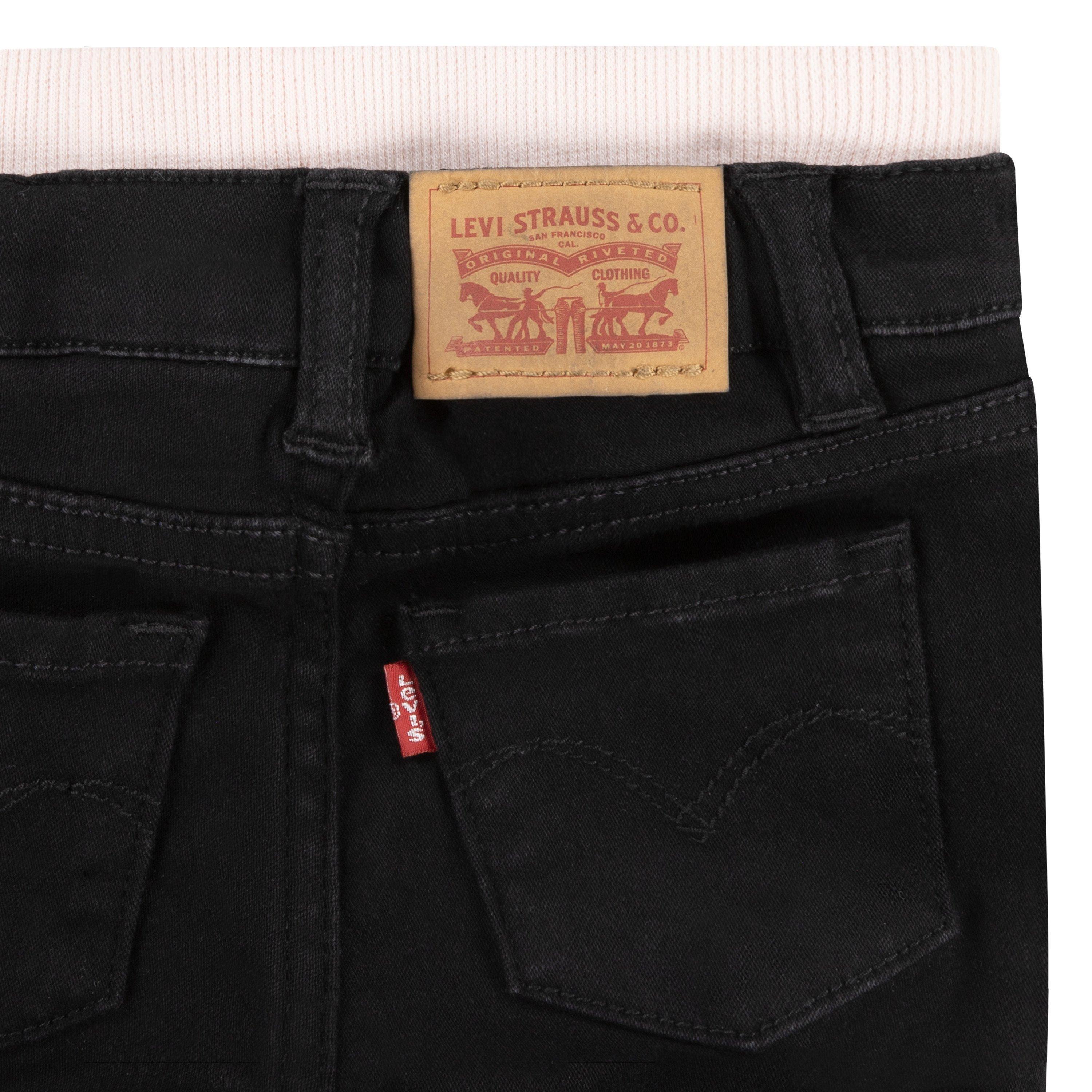 Levi's Baby Girls' Brandi Skinny Fit Murphy Black Wash Denim Jeans - BLACK Thumbnail View 4