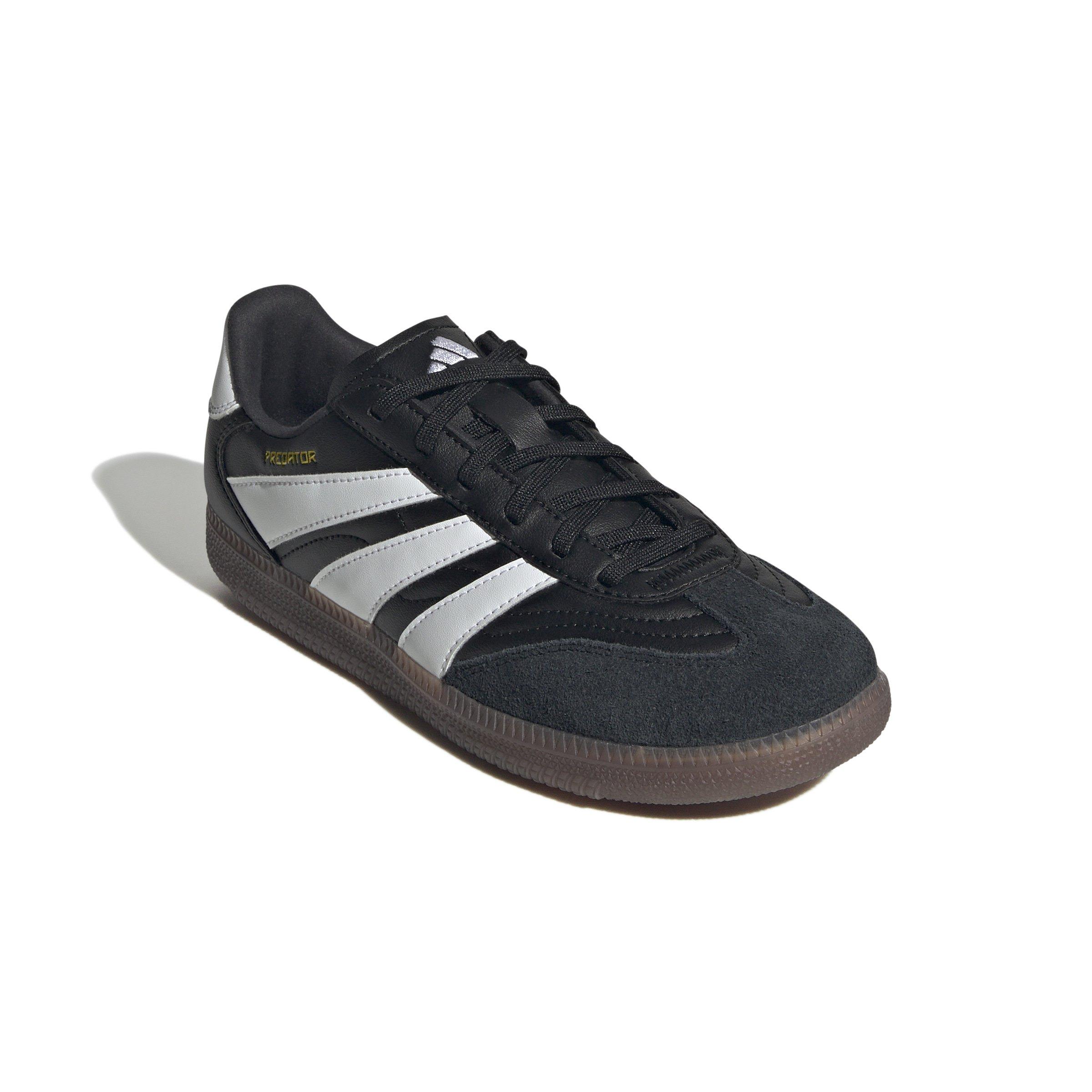 adidas Predator Freestyle Grade School Kids' "Core Black/Ftwr White/Gold Metallic" Soccer Shoe