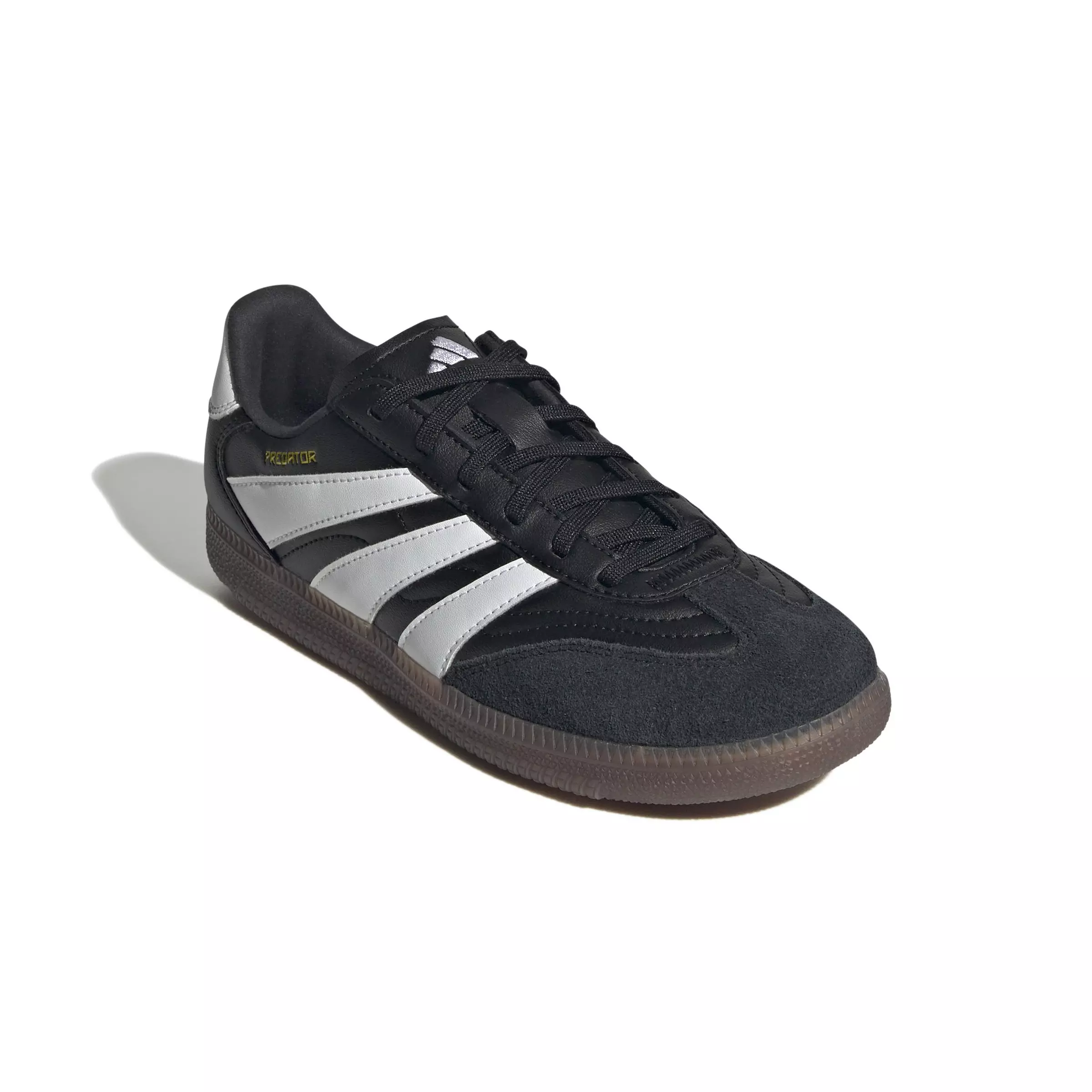 adidas Predator Freestyle "Core Black/Ftwr White/Gold Metallic" Grade School Kids' Soccer Shoe - BLACK/WHITE/GOLD