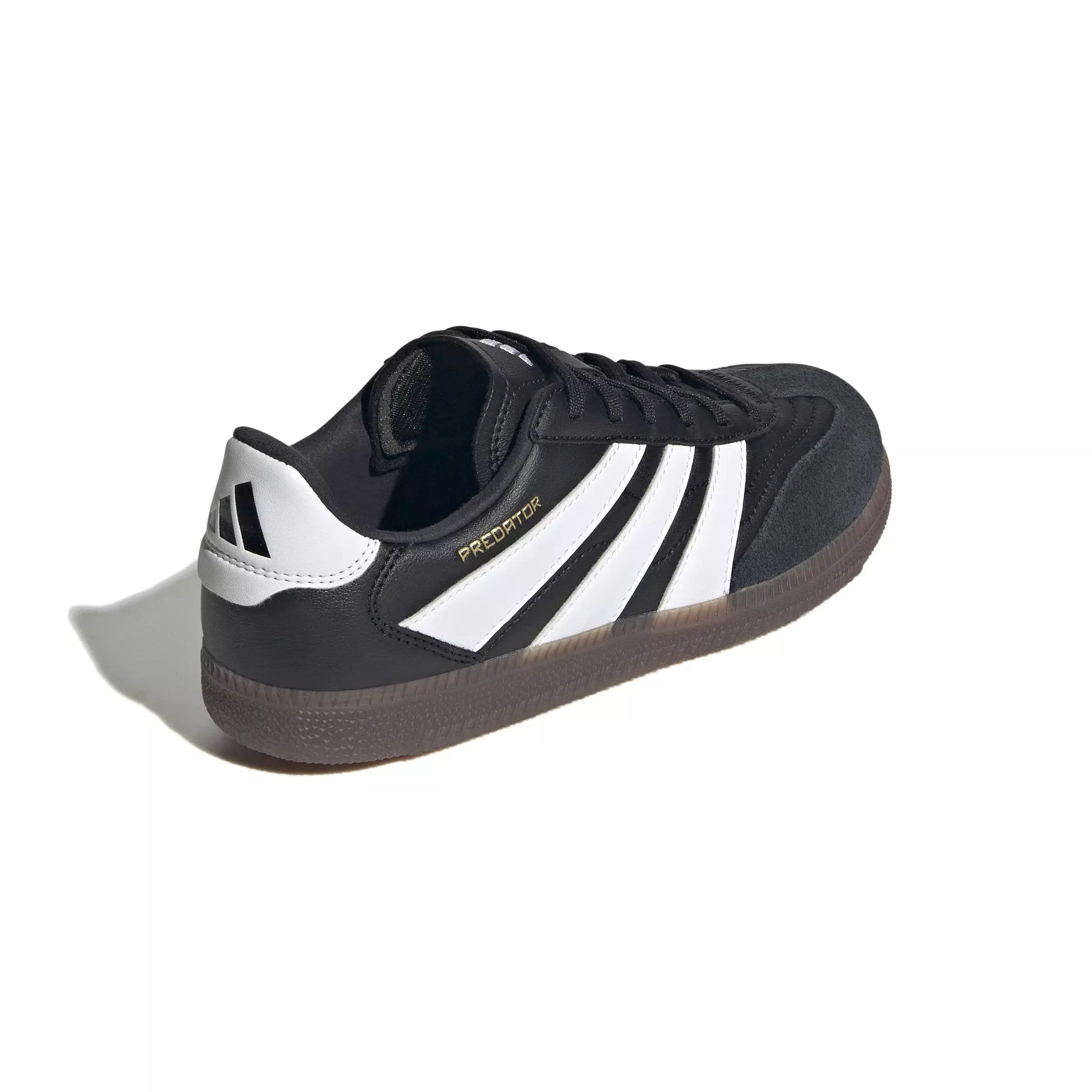adidas Predator Freestyle "Core Black/Ftwr White/Gold Metallic" Grade School Kids' Soccer Shoe - BLACK/WHITE/GOLD