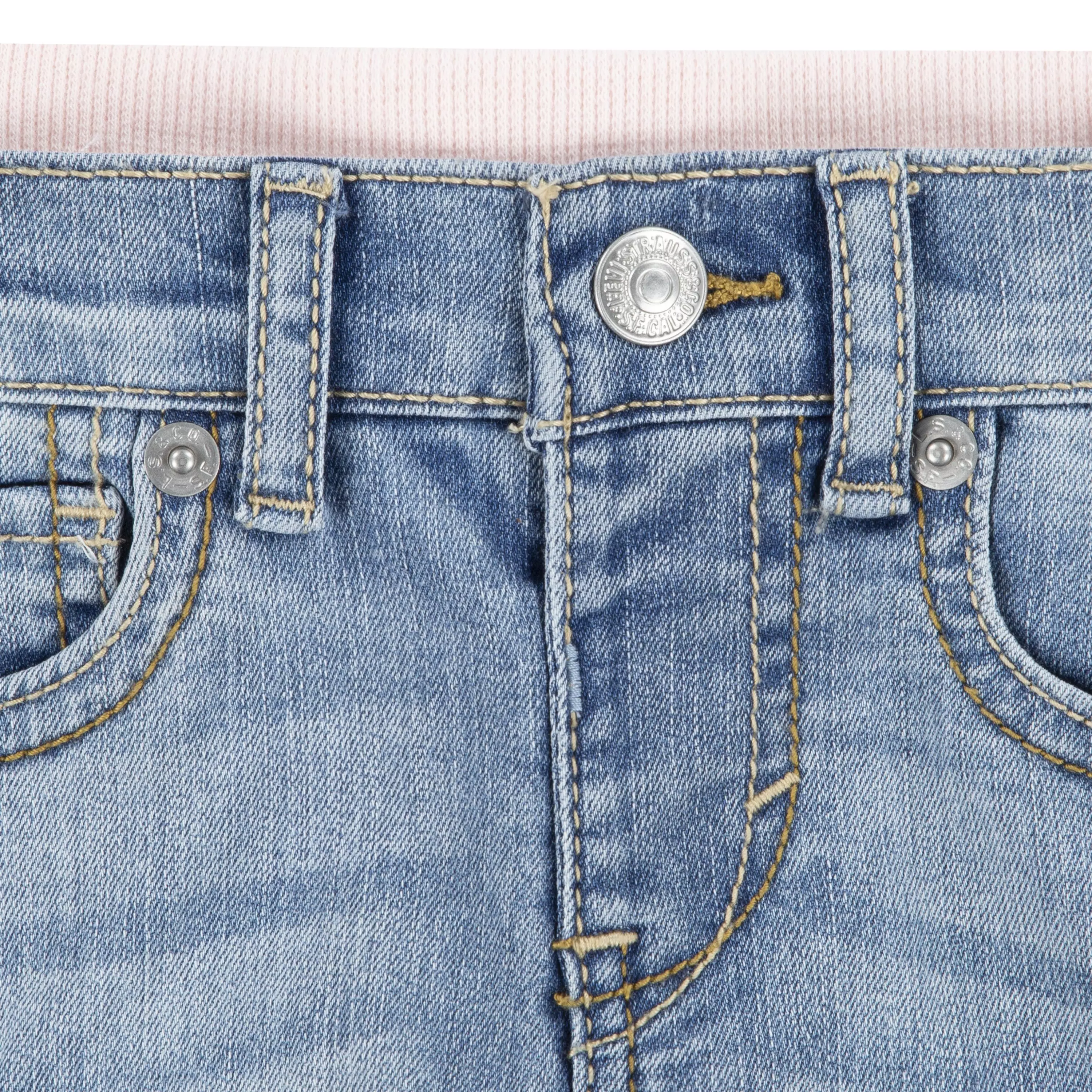 Levi's Brandi Skinny Fit Murphy Baby Girls' Light Blue Wash Denim Jeans - LIGHT BLUE