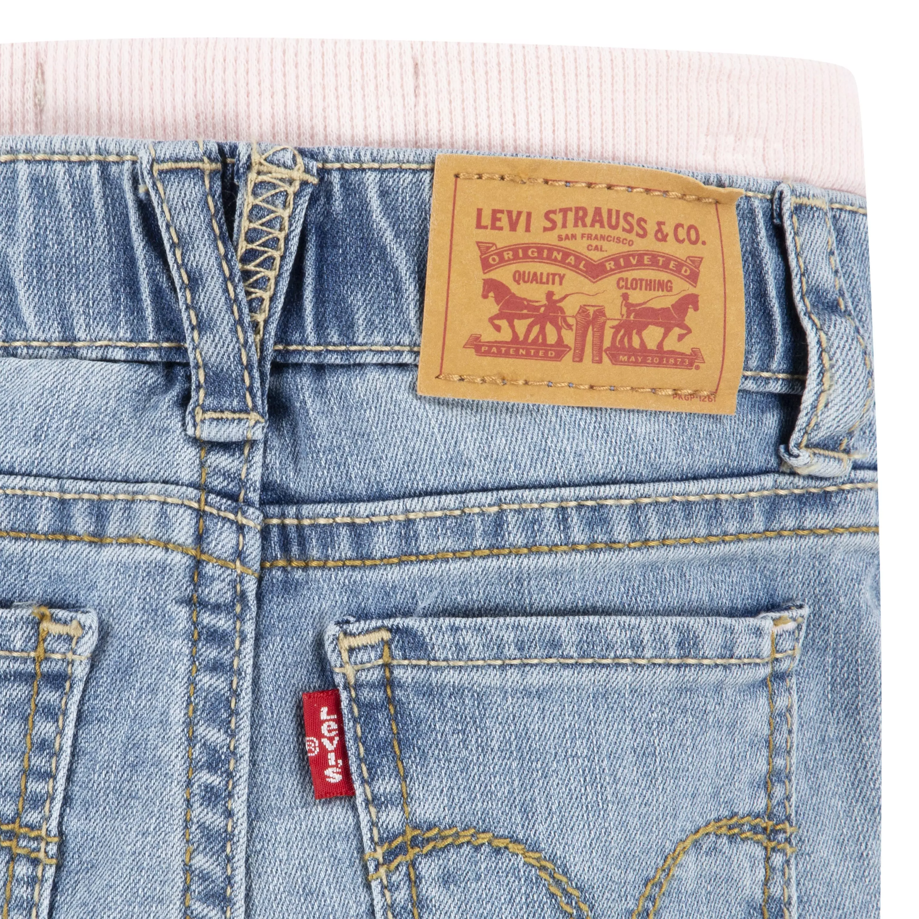 Levi's Brandi Skinny Fit Murphy Baby Girls' Light Blue Wash Denim Jeans - LIGHT BLUE