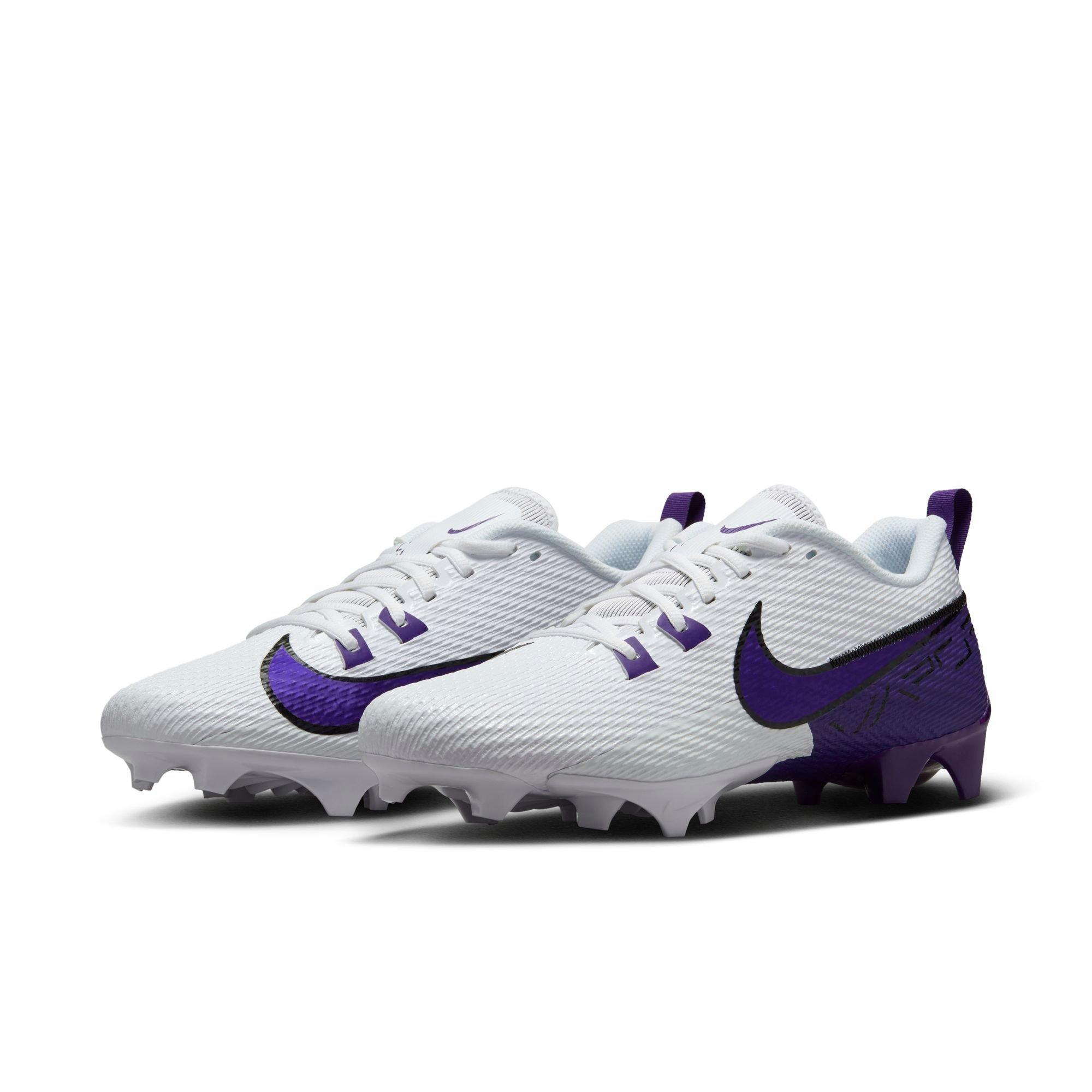 Nike Vapor Edge Speed 360 2 White Purple Black Grade School Boys Football Cleat Hibbett