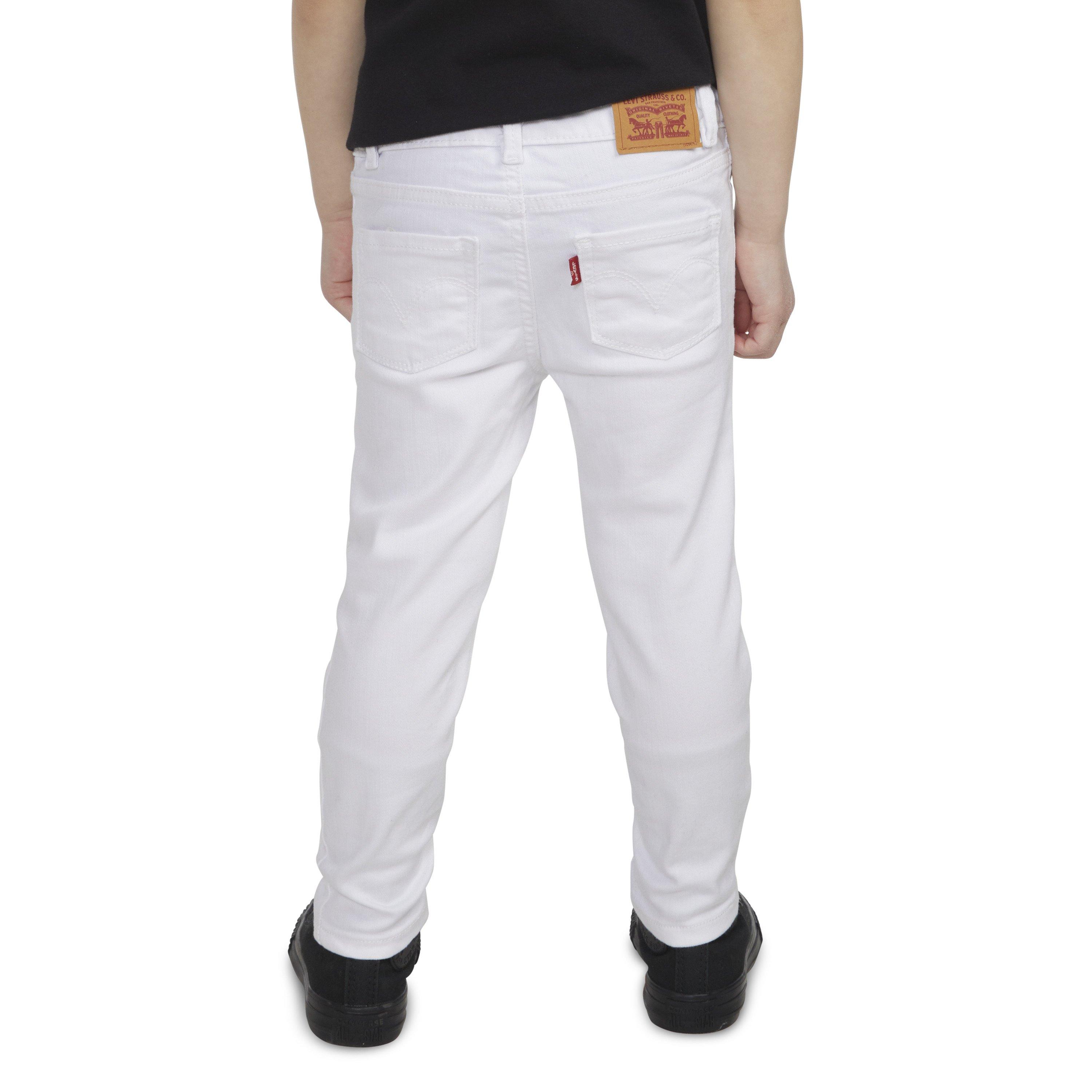 Levi's 710 Super Skinny Fit Slim Toddler Girls' White Wash Denim Jeans
