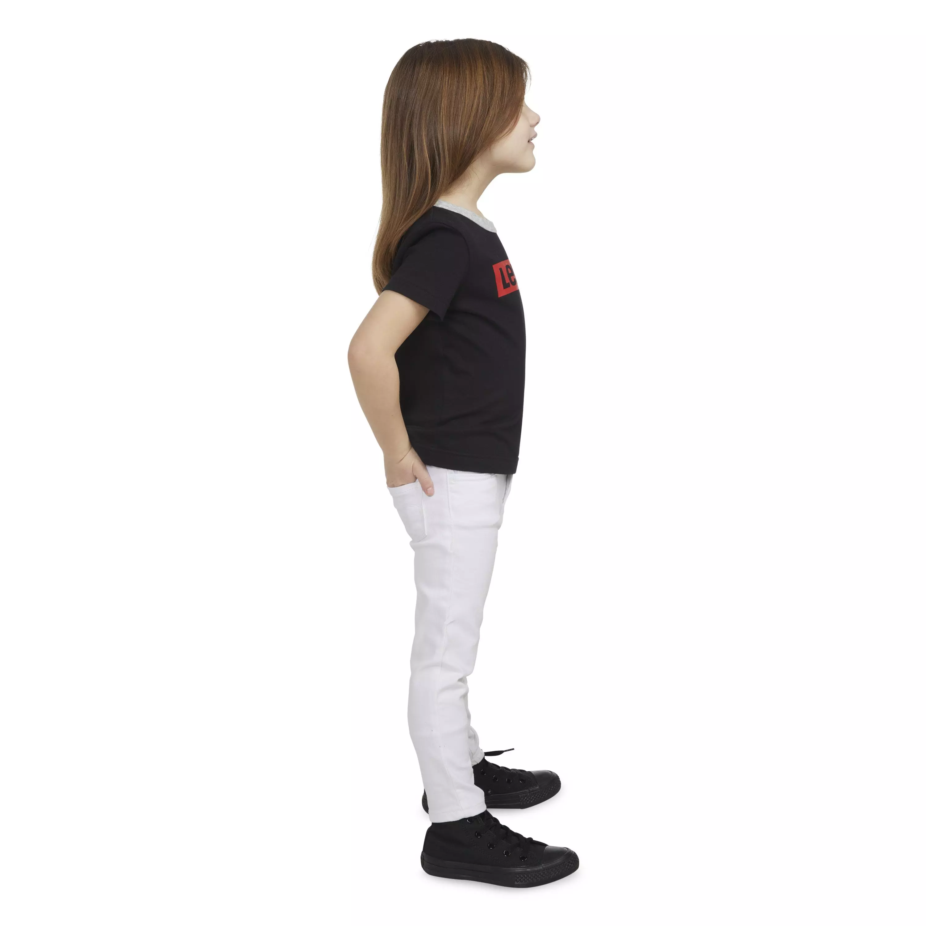 Levi's Toddler Girls' 710 Super Skinny Fit Slim White Wash Denim Jeans - WHITE