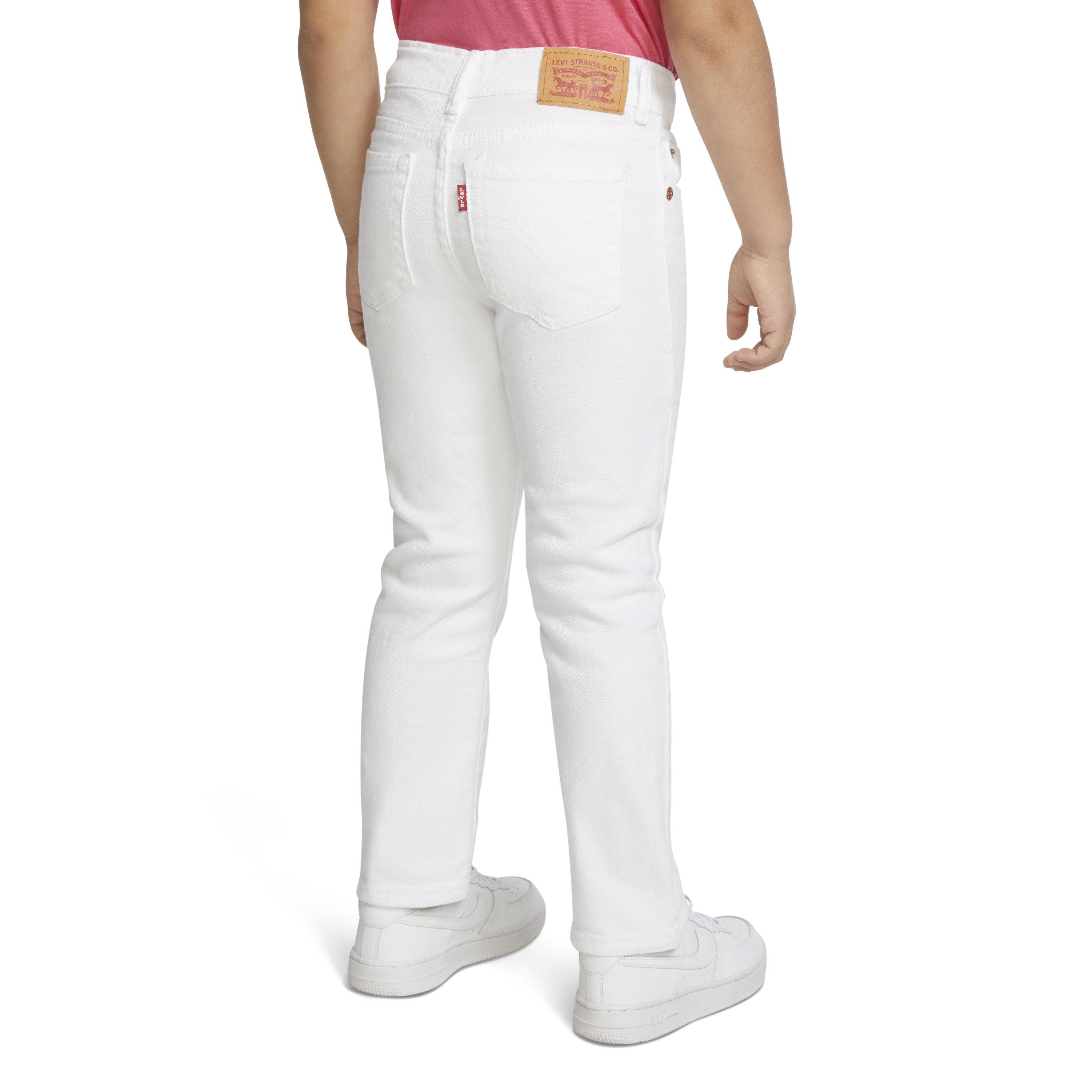 Levi's 710 Super Skinny Fit Slim Little Girls' White Wash Denim Jeans