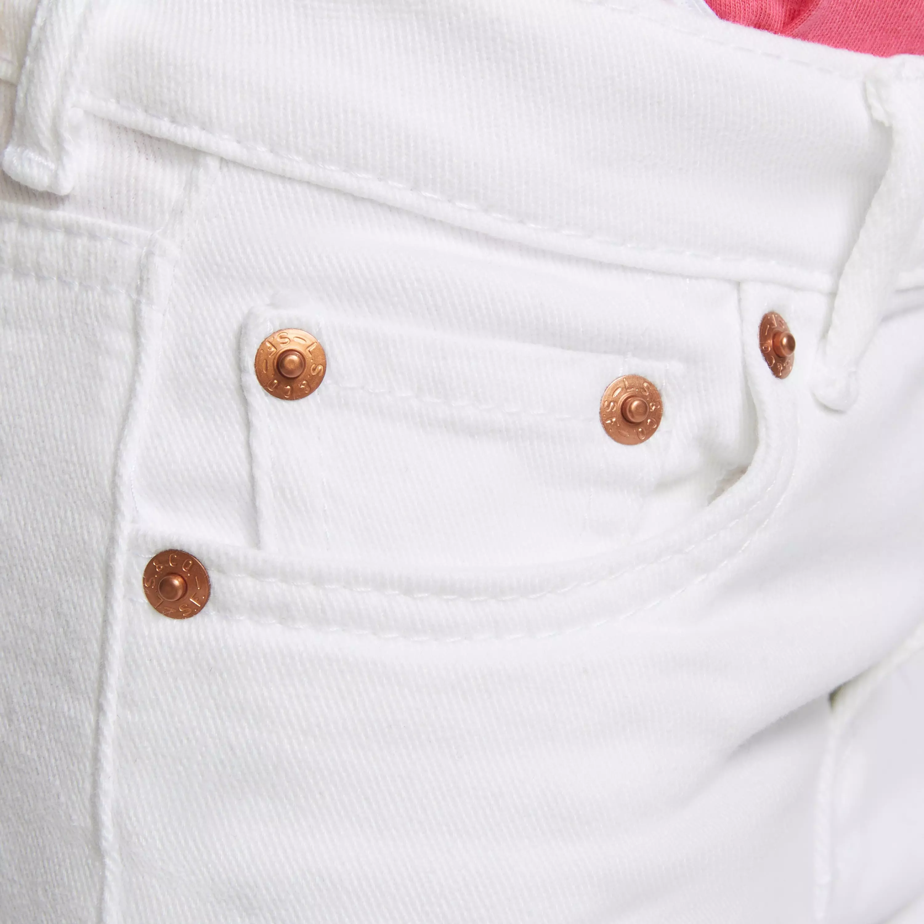 Levi's Little Girls' 710 Super Skinny Slim Fit White Wash Denim Jeans - WHITE
