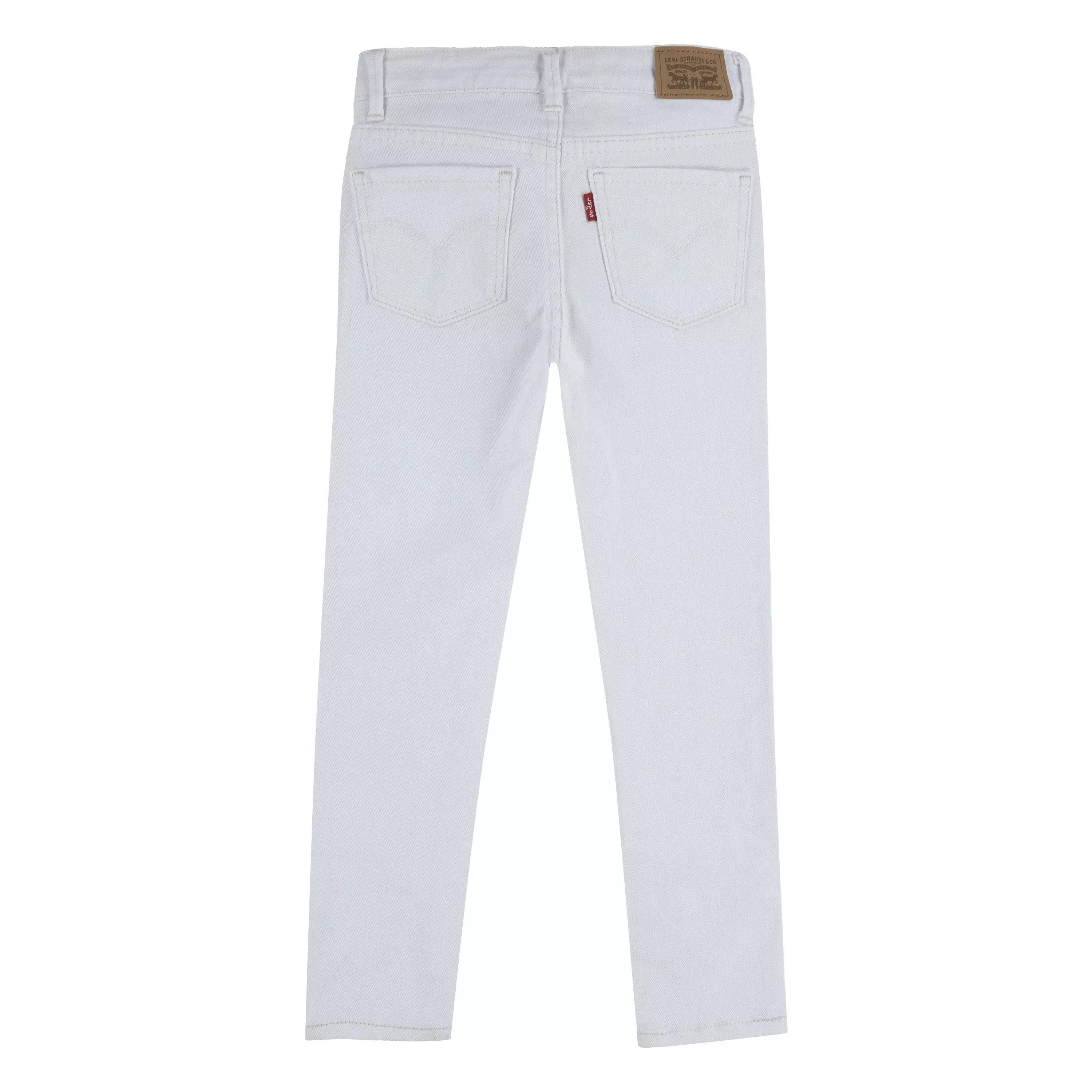 Levi's Little Girls' 710 Super Skinny Slim Fit White Wash Denim Jeans - WHITE